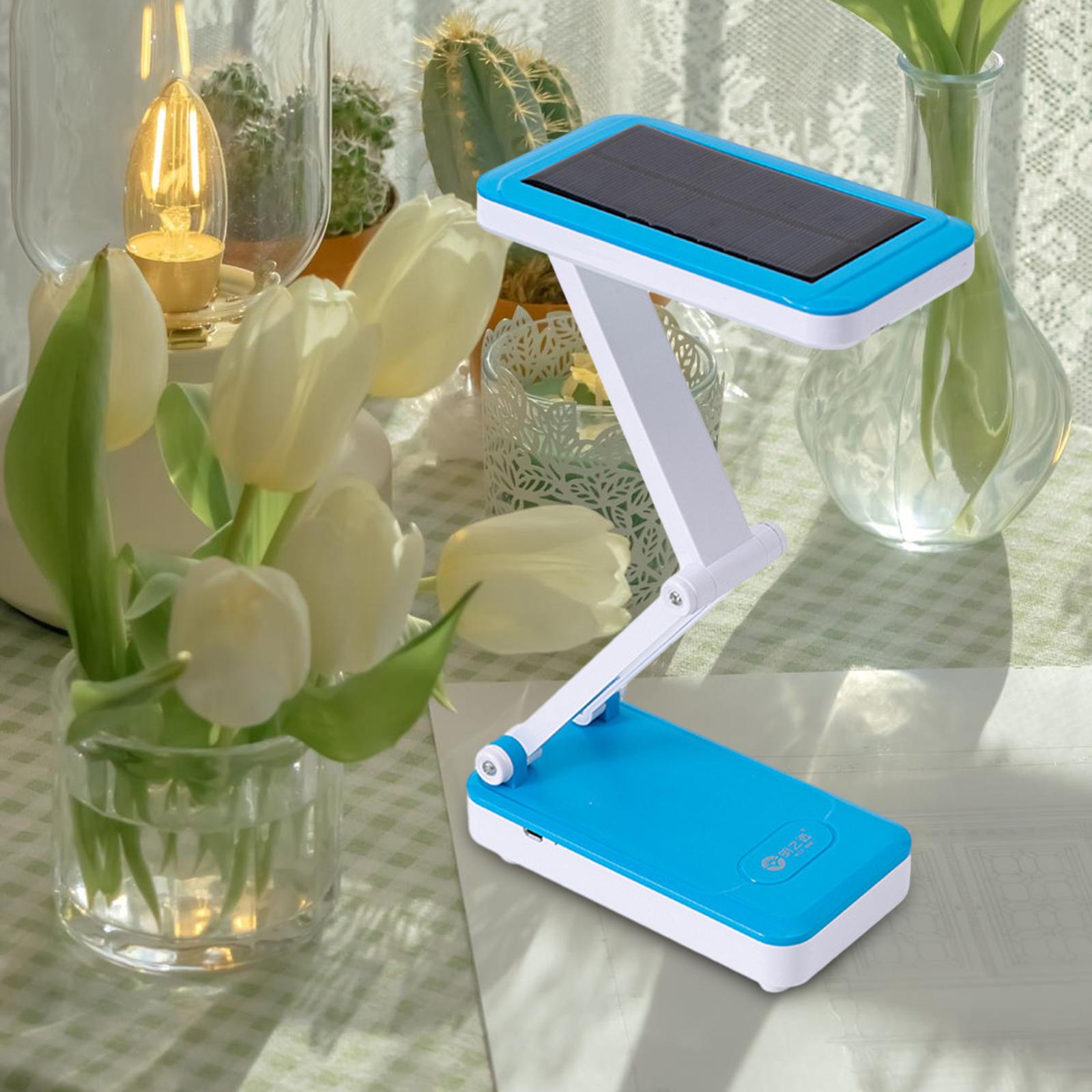 Solar Powered Night Light USB Desk Lamp for Camping Coffee Shop Dning Table