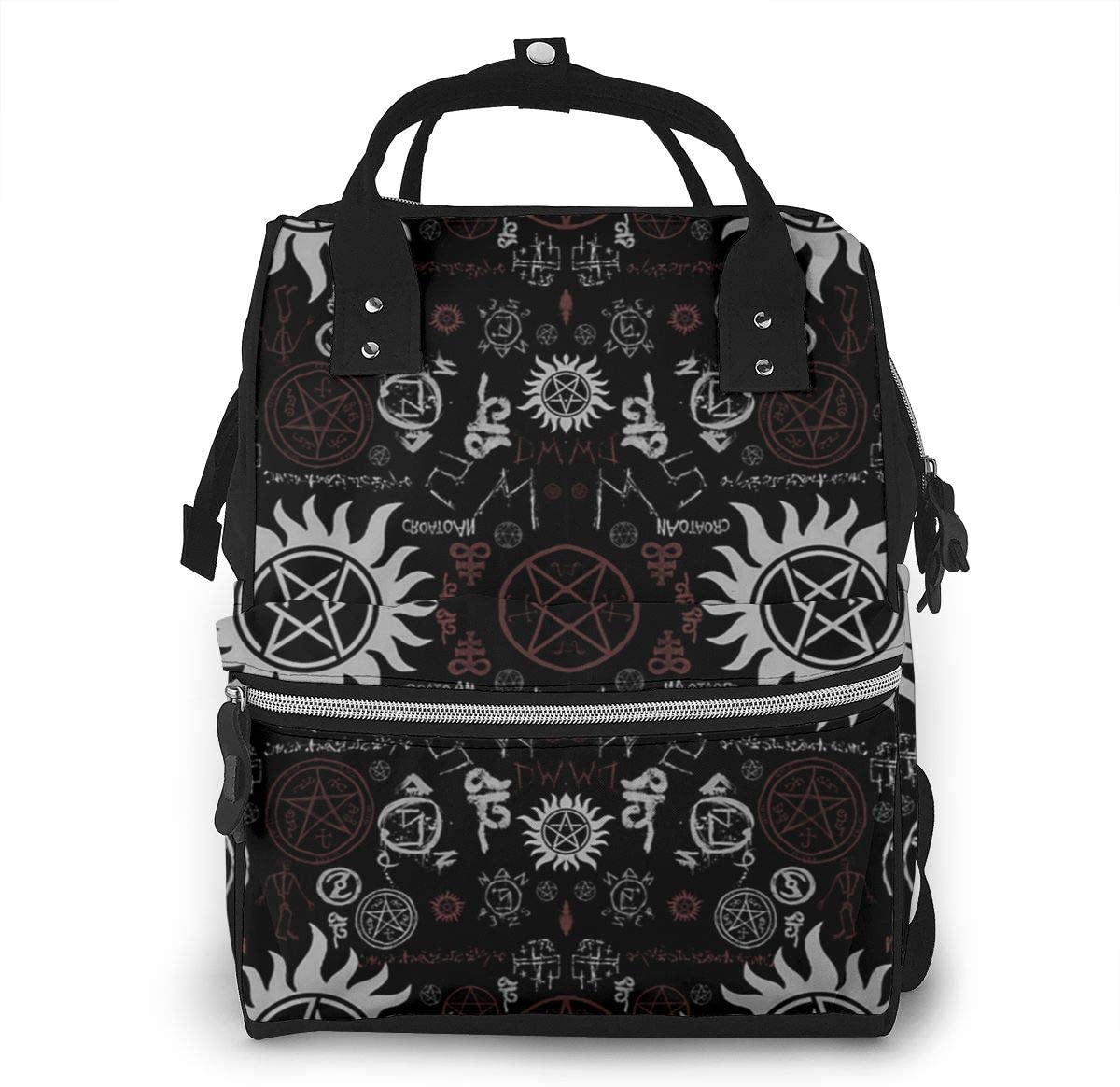 Wickelt asche übernat ürliche Symbole schwarze Baby tasche Windel wasserdichter Reise rucksack woemn große Kapazität Multifunktion rucksäcke – Detail 1