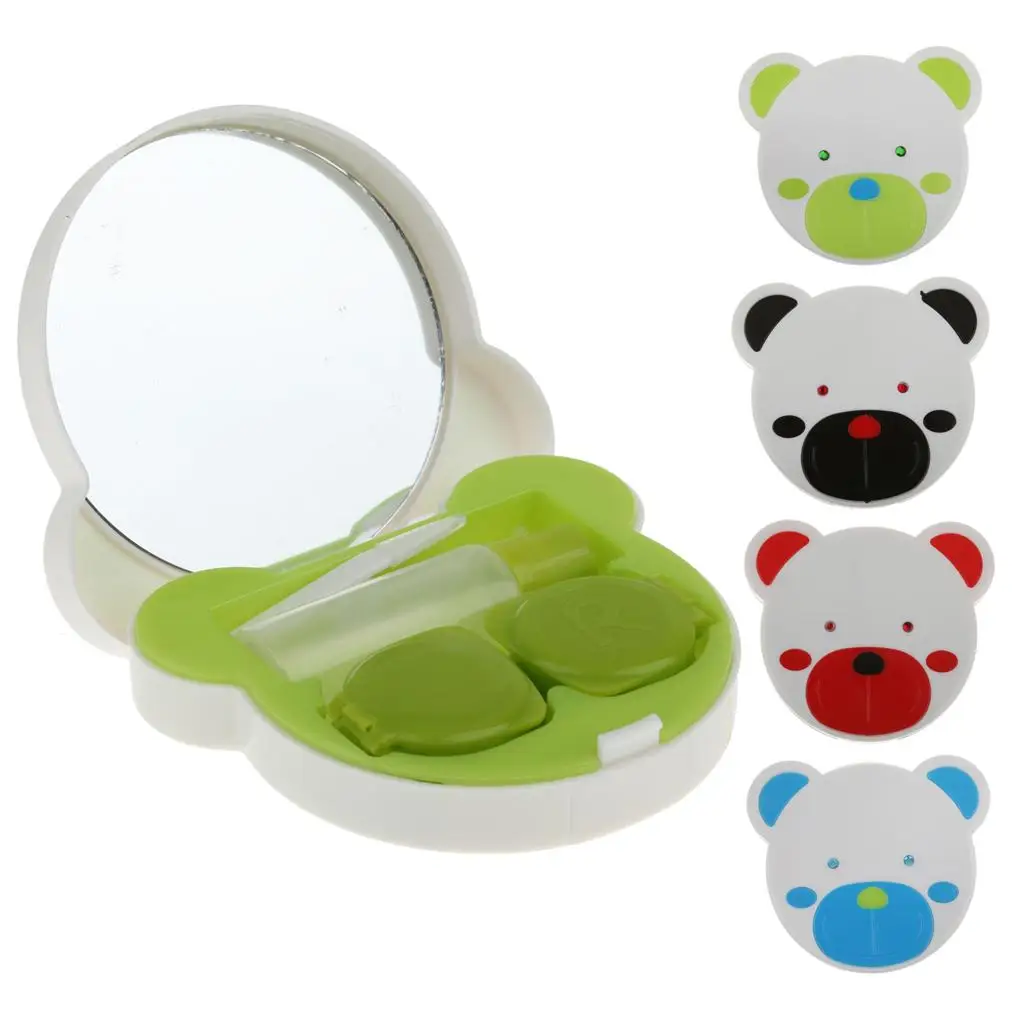 Portable Pocket Mini Contact Lens Case Travel Kit Mirror Container Holder A-
