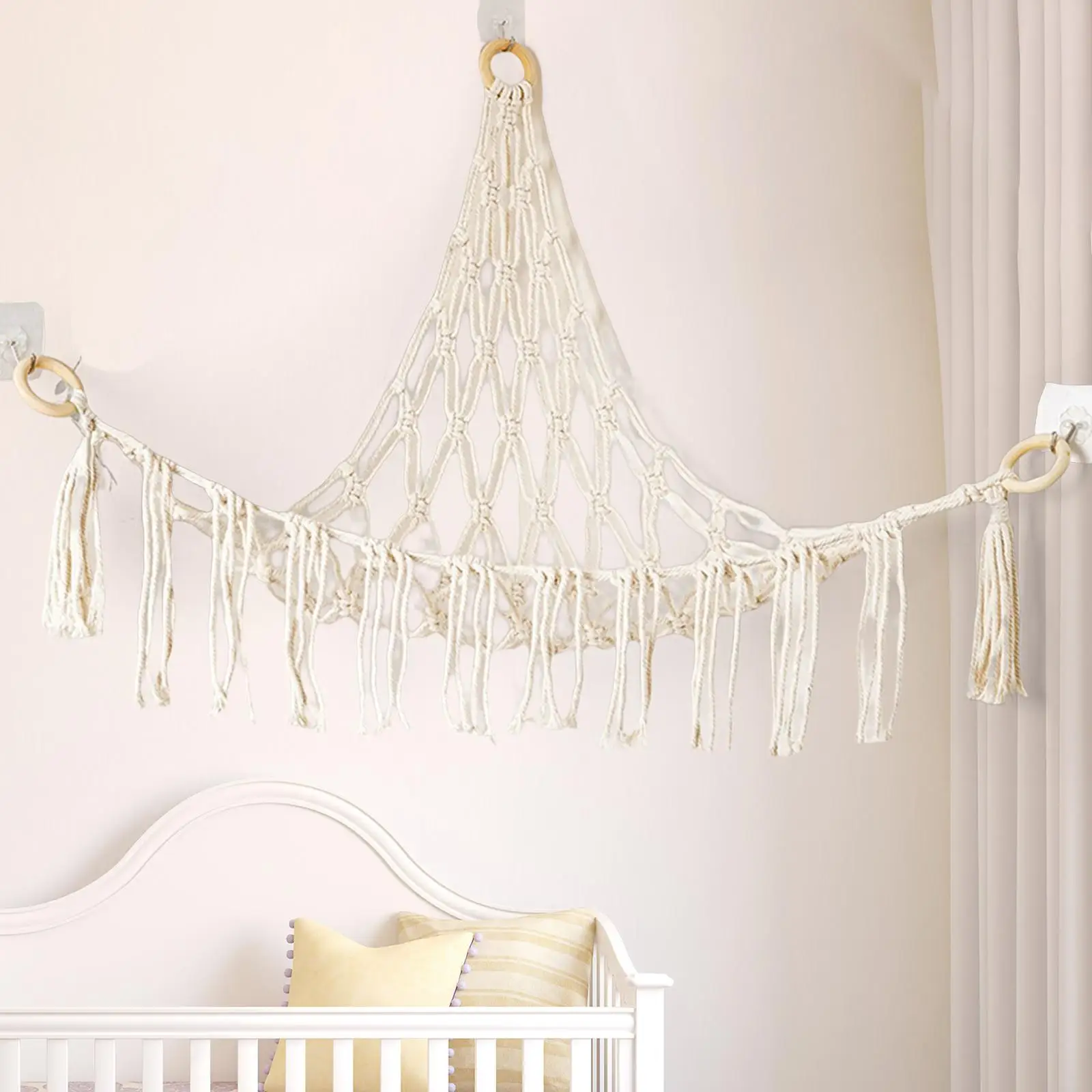 Toy Hammock with Hook Hanging Macrame Stuff for Decoration Holiday Gifts