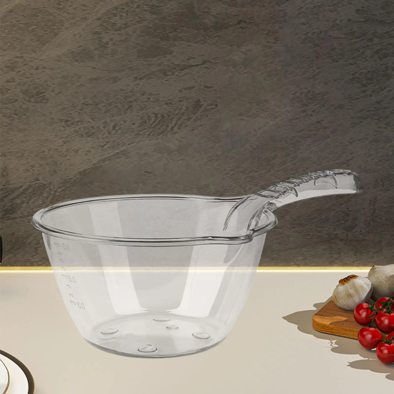 Bath Ladle Spoon with Scale Soup Ladle Multifunction Fruit Vegetable Cleaning Pour Spoon for Bathroom Kitchen Gadget Garden