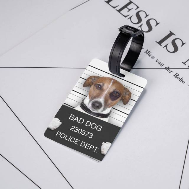 Funny Bad Dog Jack Russell Terrier Luggage Tags for Suitcases Cute Animal  Baggage Tags Privacy Cover Name ID Card - AliExpress