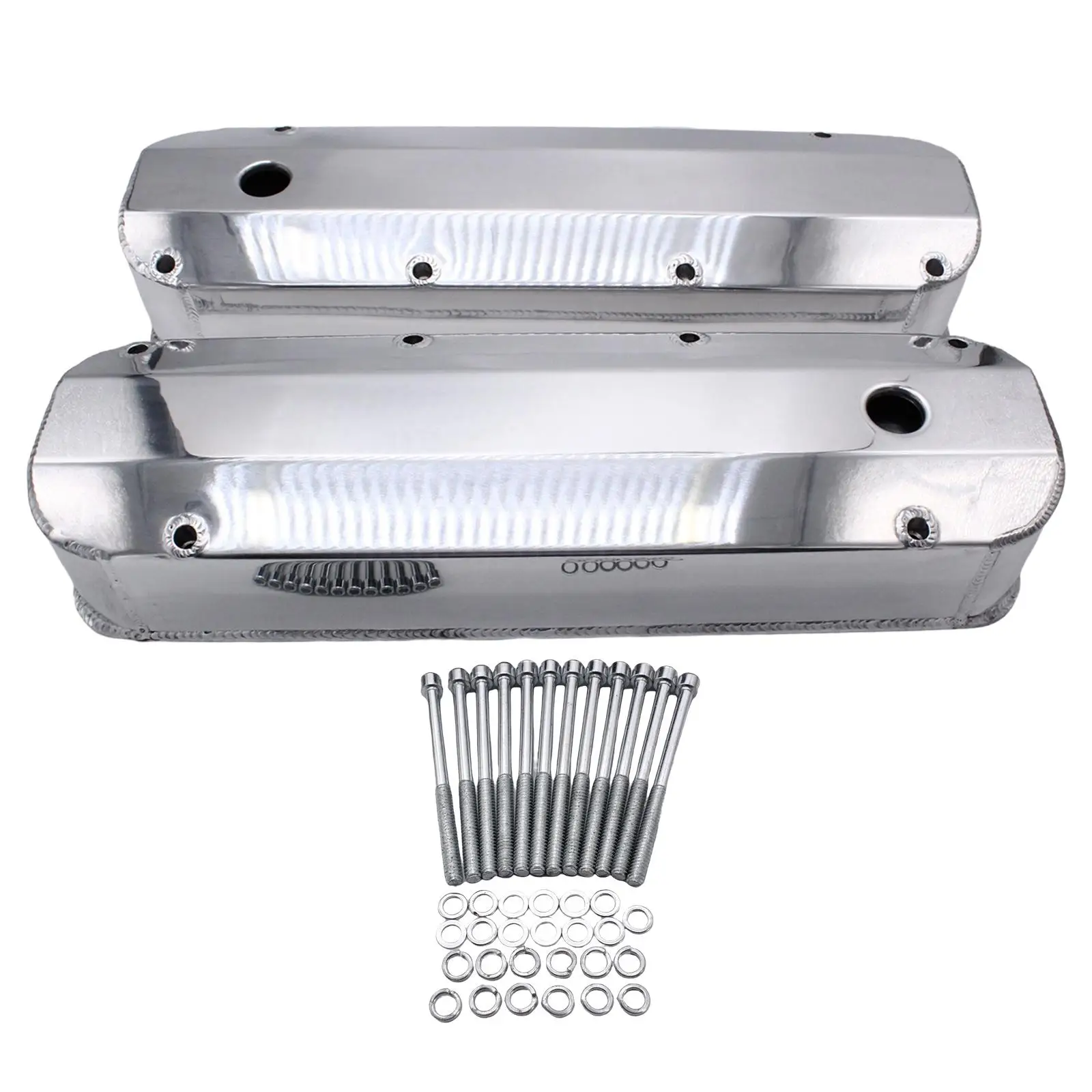 Aluminum Fabricated Valve Cover Polished for Ford Big Block 429 460