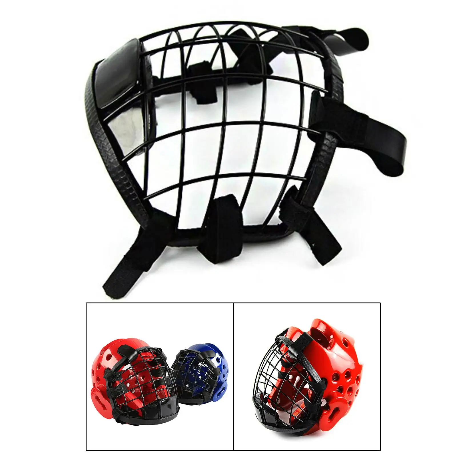 Black Taekwondo Guard Child Detachable Protector Face Protection Training Gear