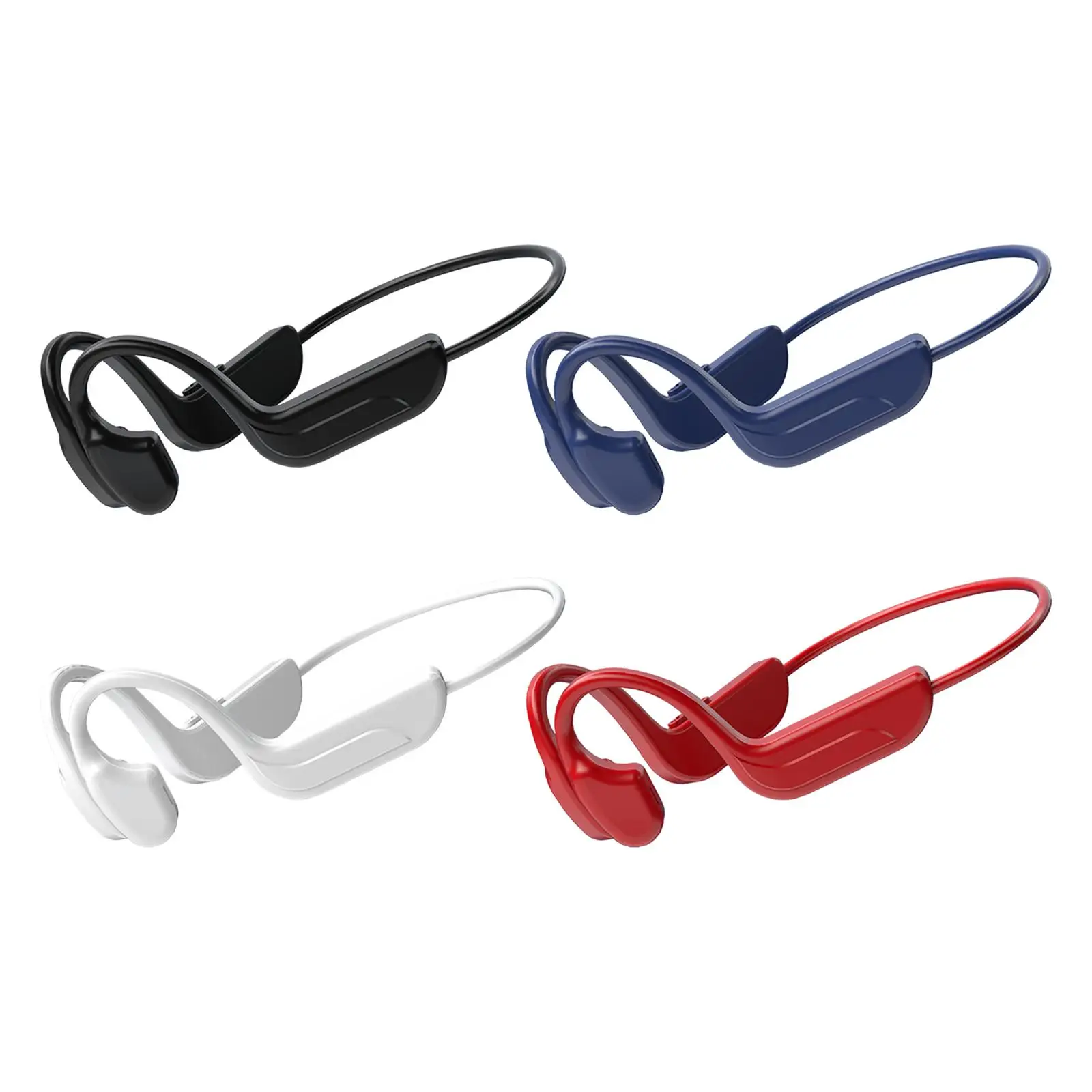 Bone Conduction Headphones Bluetooth 5.0 W/ Noise Cancelling Mic Waterproof Headset for Workout Swimming Cycling Hiking Sports