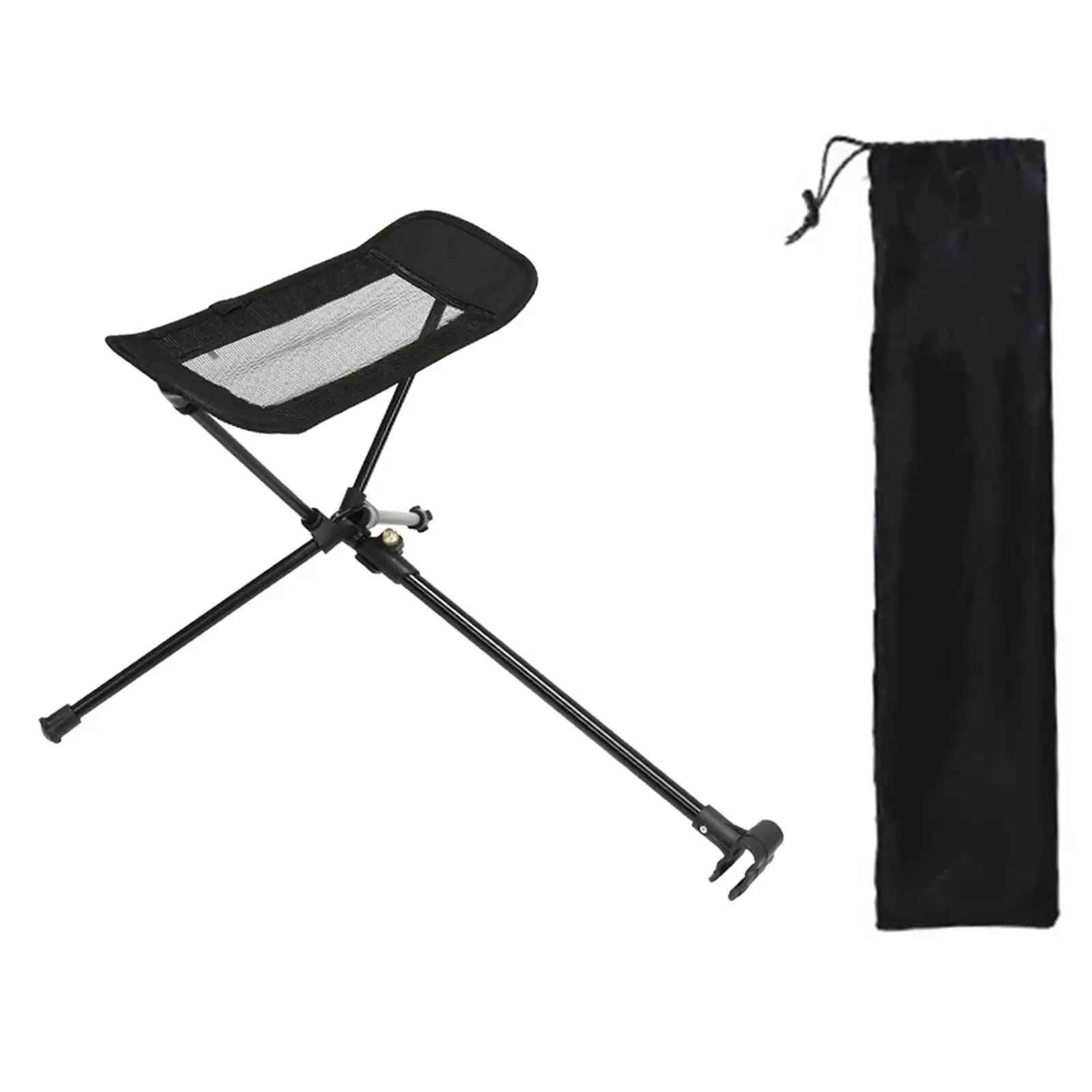Ultralight Folding Chair Footrest, Foldable Feet Legs Rest, Non Slip Adjustable