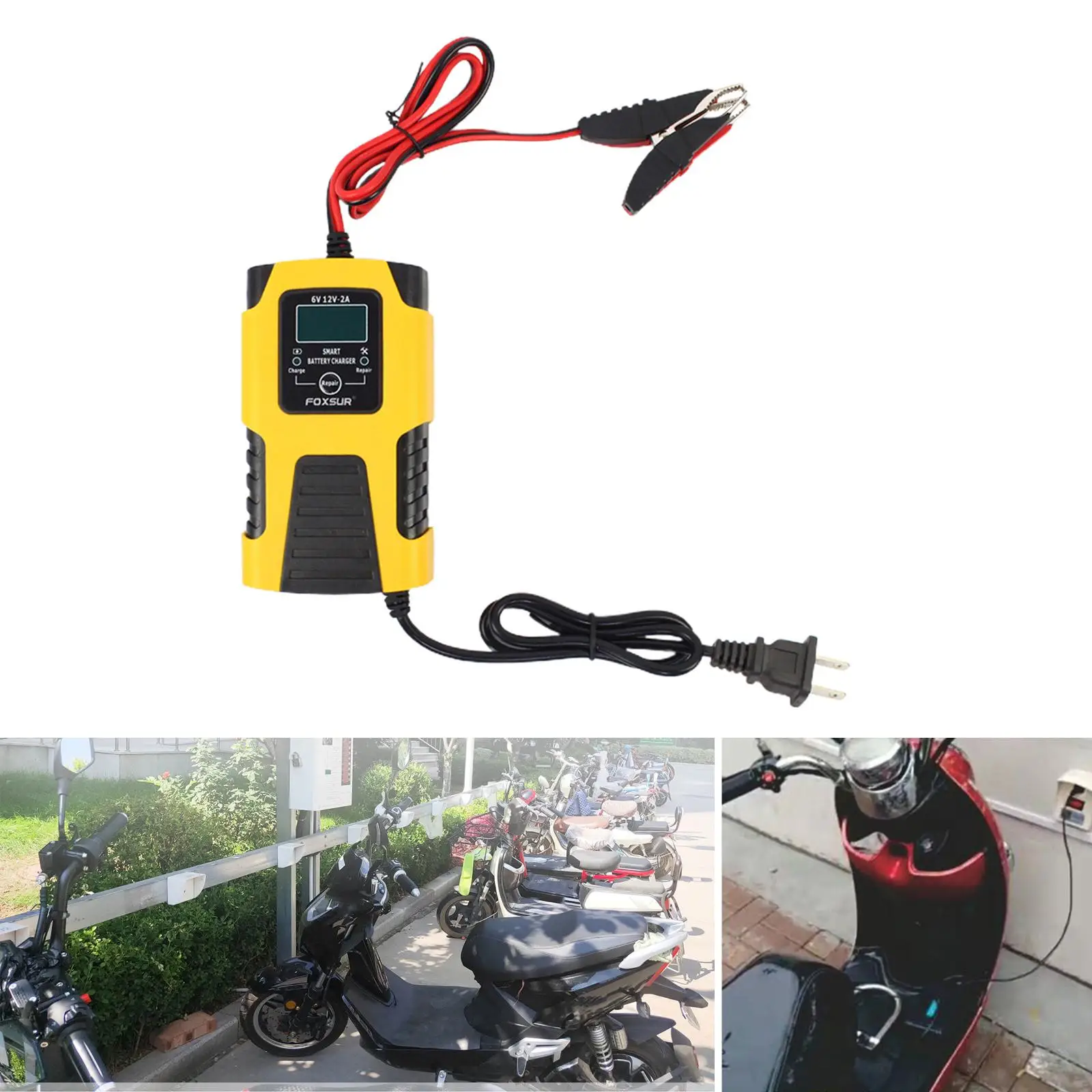 6V 12V Car Battery Charger for ATV Y ht Wet Dry Lead  id Batteries