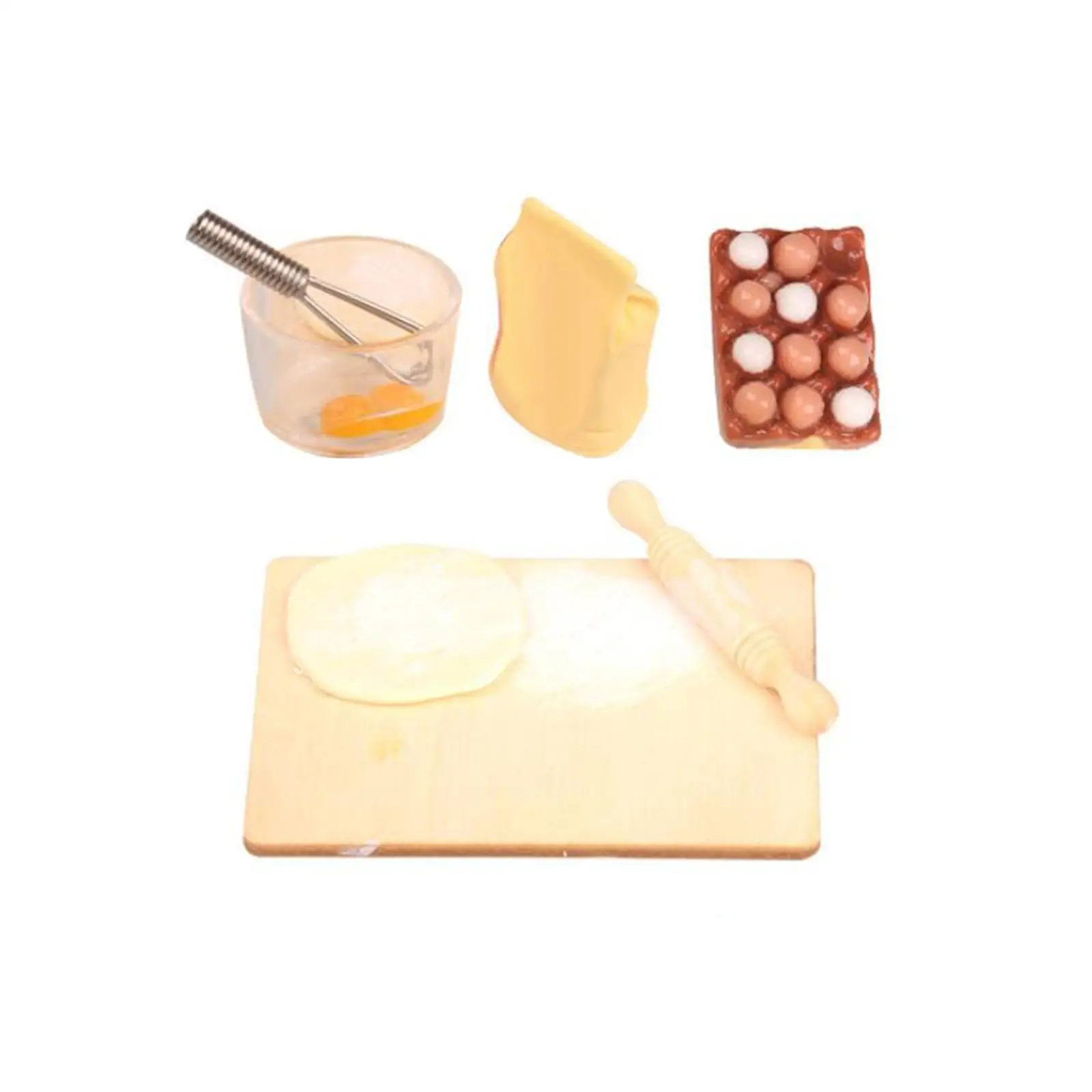 1/12 Miniature Baking Cooking Set DIY Scene Model Dollhouse Pastry Toys 1:12 Miniature Dollhouse Baking Set for Kitchen Decor