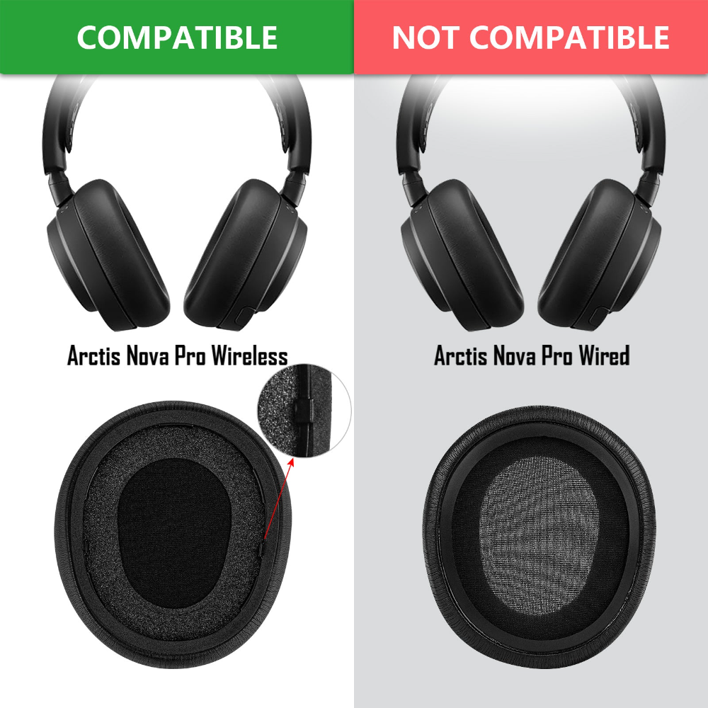 Protein Leather Replacement Earpads Ear Pads Cups Cushions For SteelSeries Arctis Nova Pro Wireless Headphones Game Headsets