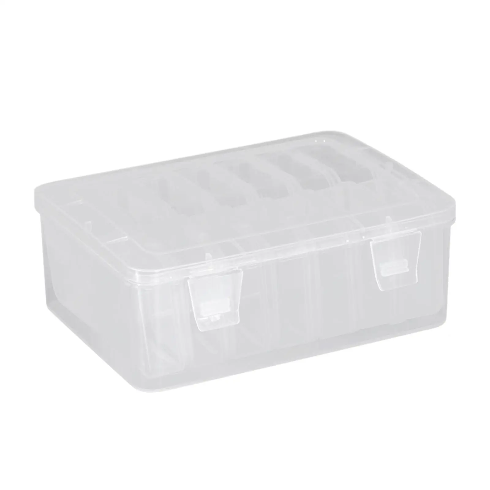 15 Pieces Rectangle Bead Organizers Box with Hinged Lid Small Clear Bead Storage Containers Boxes for Earrings Craft Supplies