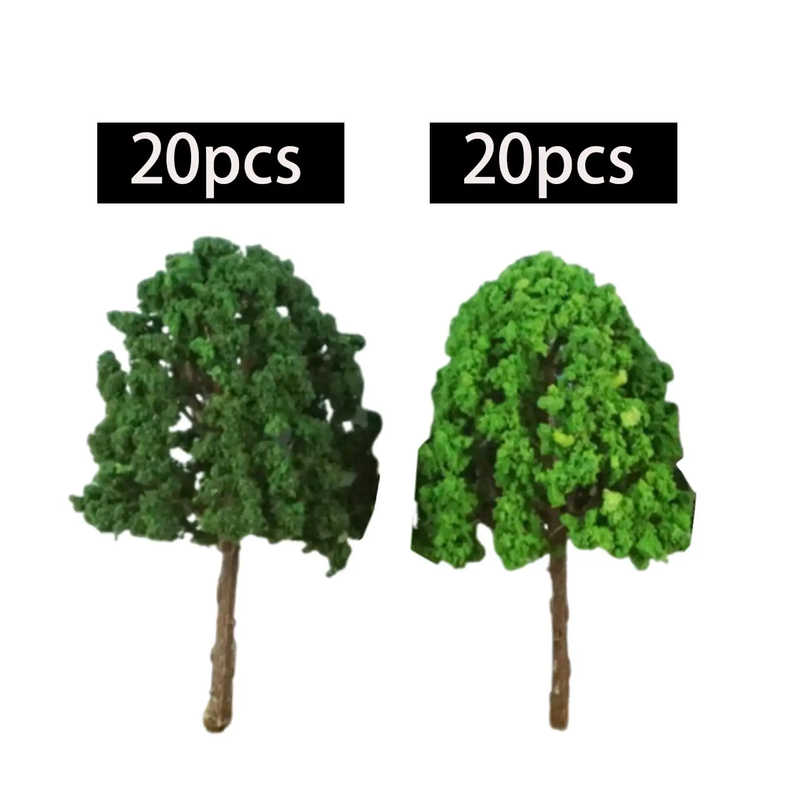 20Pcs Model Trees Miniature Trees Train Scenery Architecture Trees Diorama Supplies for Railway