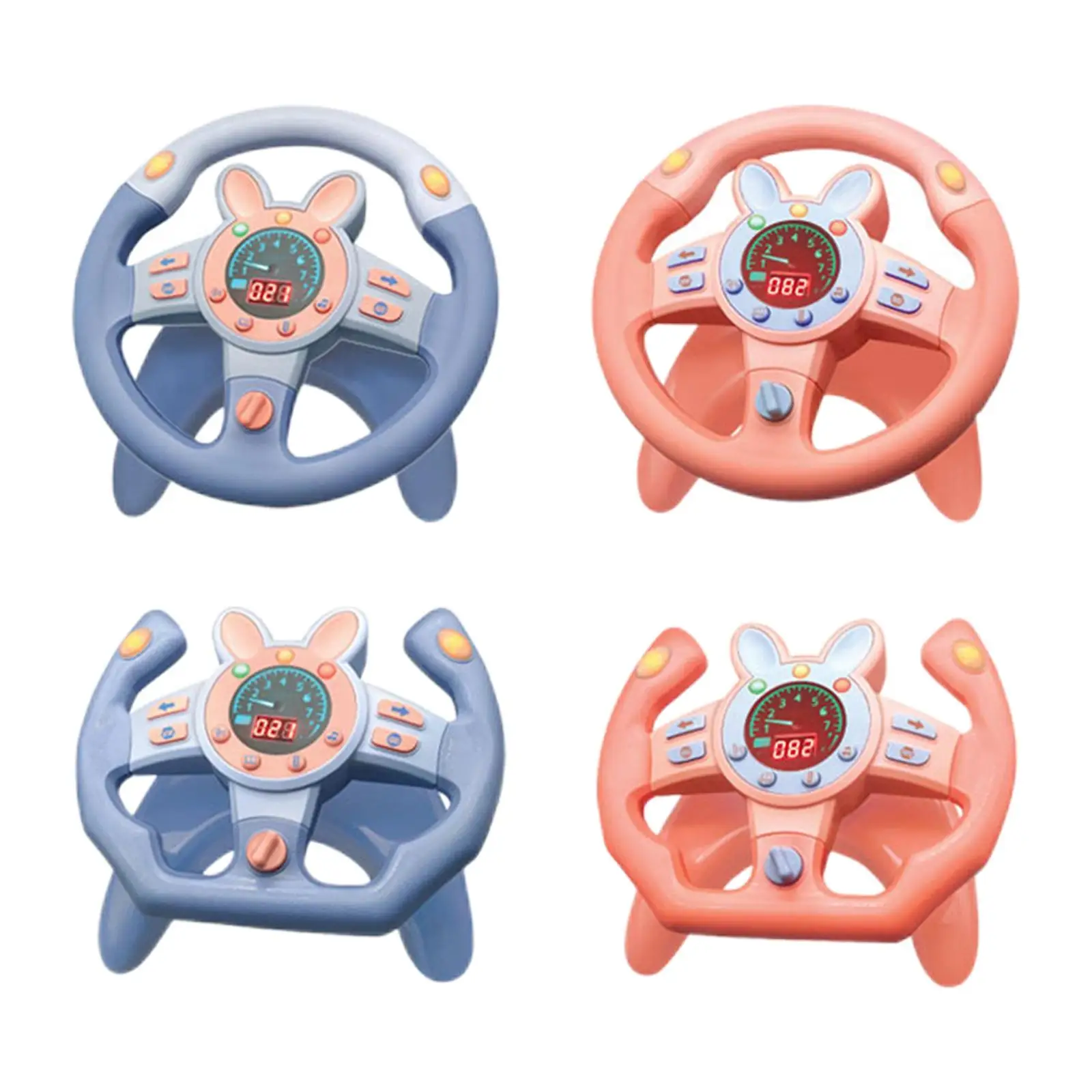 Simulated Steering Wheel Car Driving Toy Traffic Knowledge Early Education W/Light Music Funny Gifts Educational Sounding Toy