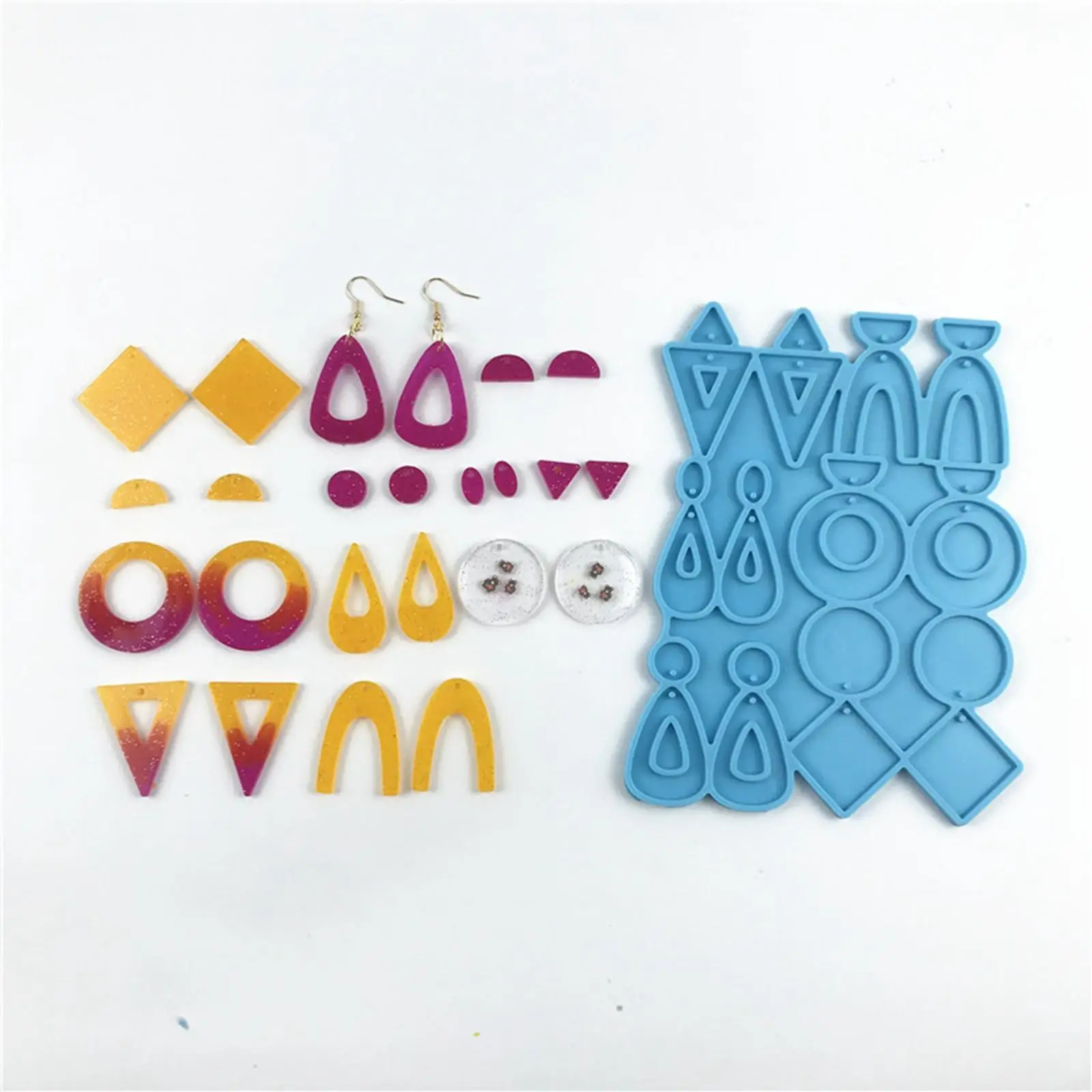Epoxy Resin Casting Handmade with Hollow DIY Silicone Model Supplies for Pendants Beginners Charms Rings Earring Making