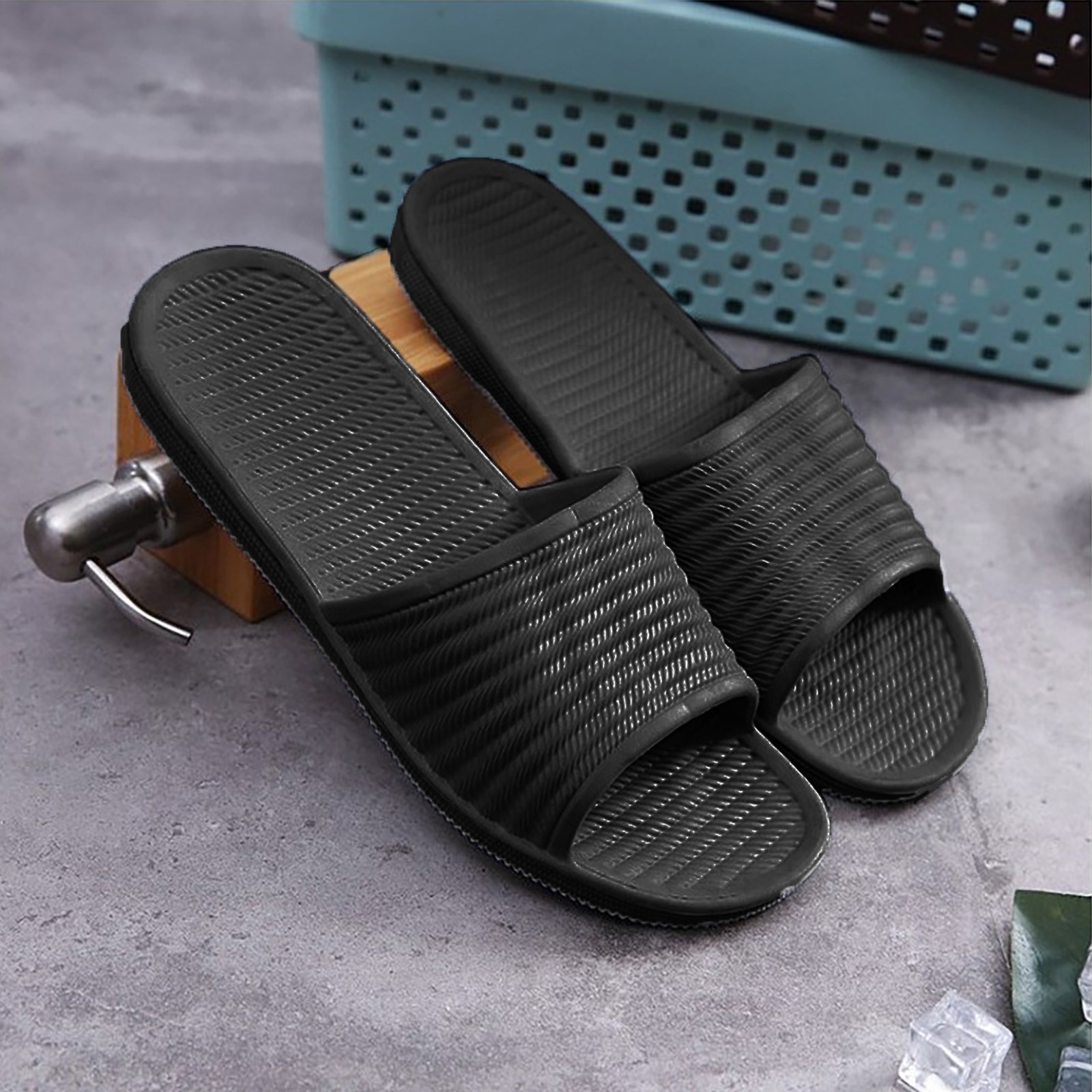 Title 13, Summer Men Indoor Slippers Floor Flat Shoes Ind...