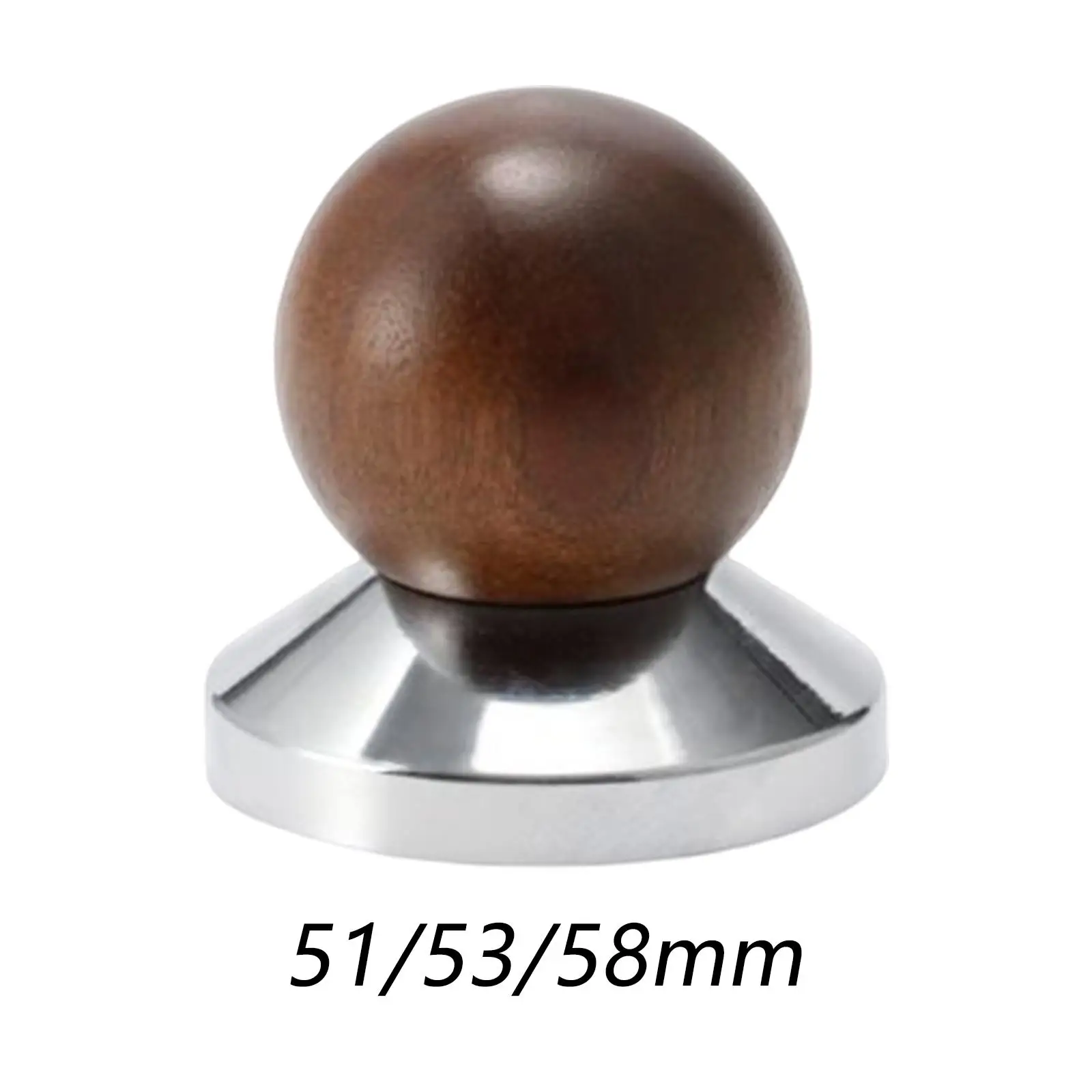Professional Espresso Press Tamper Wooden Ergonomics Handle Flat Base Mini