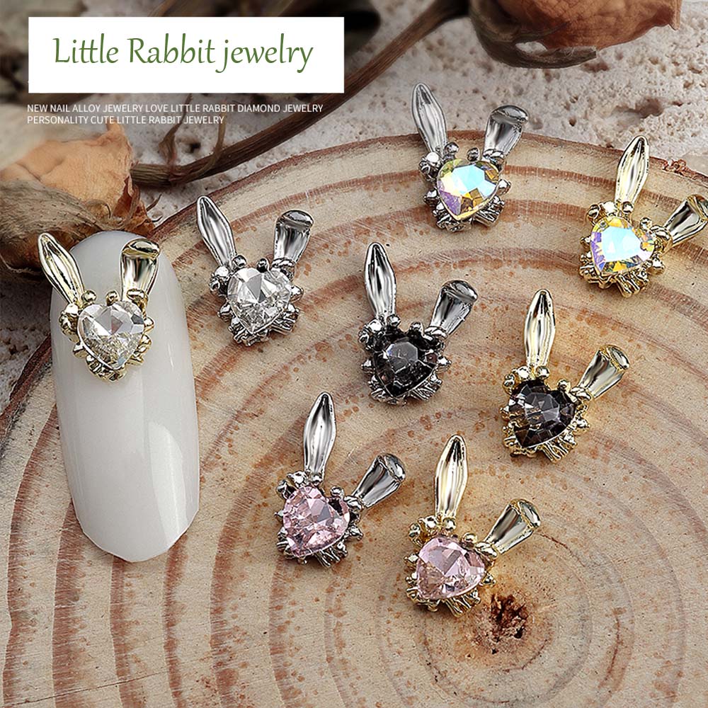 Best of 10Pcs Luxury Rabbit Nail Art Charms 3D Alloy Zircon Glitter Cute Bunny Nail Art Decorations Jewelry DIY Manicure Accessories Reviews & Tips