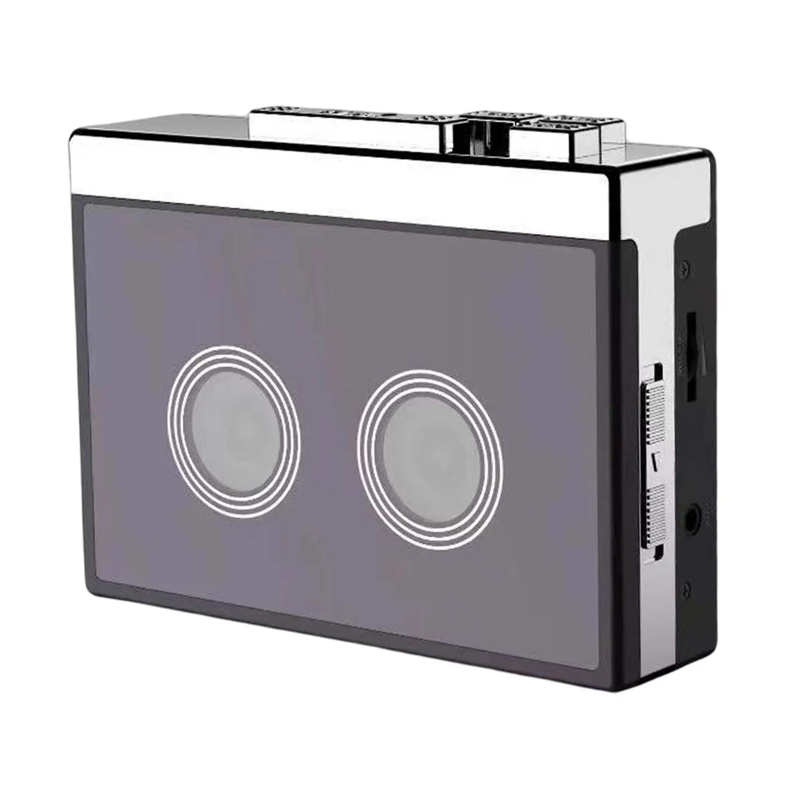 Cassette Player Vintage Style FM Radio Manual Record Radio Rechargeable Tape Recorder for Radio Receiving Language Learning News