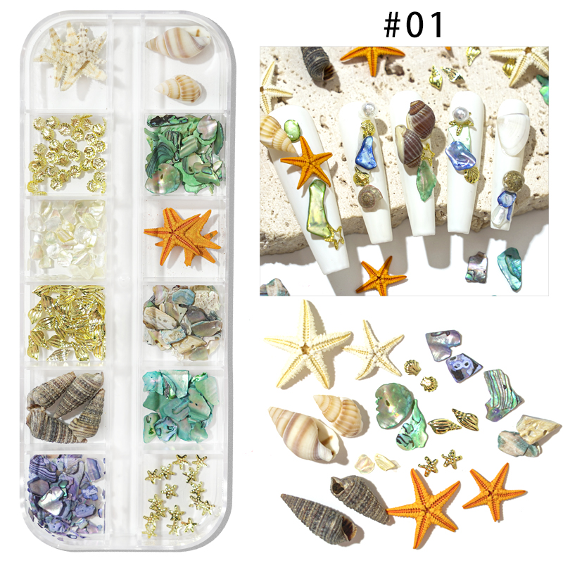 Best of Summer Nail Art Rhinestones Ocean Nail Charms Shell Starfish Conch Sea Series 3D Beach Nail Design Decoartion Manicure DIY Parts Reviews & Tips