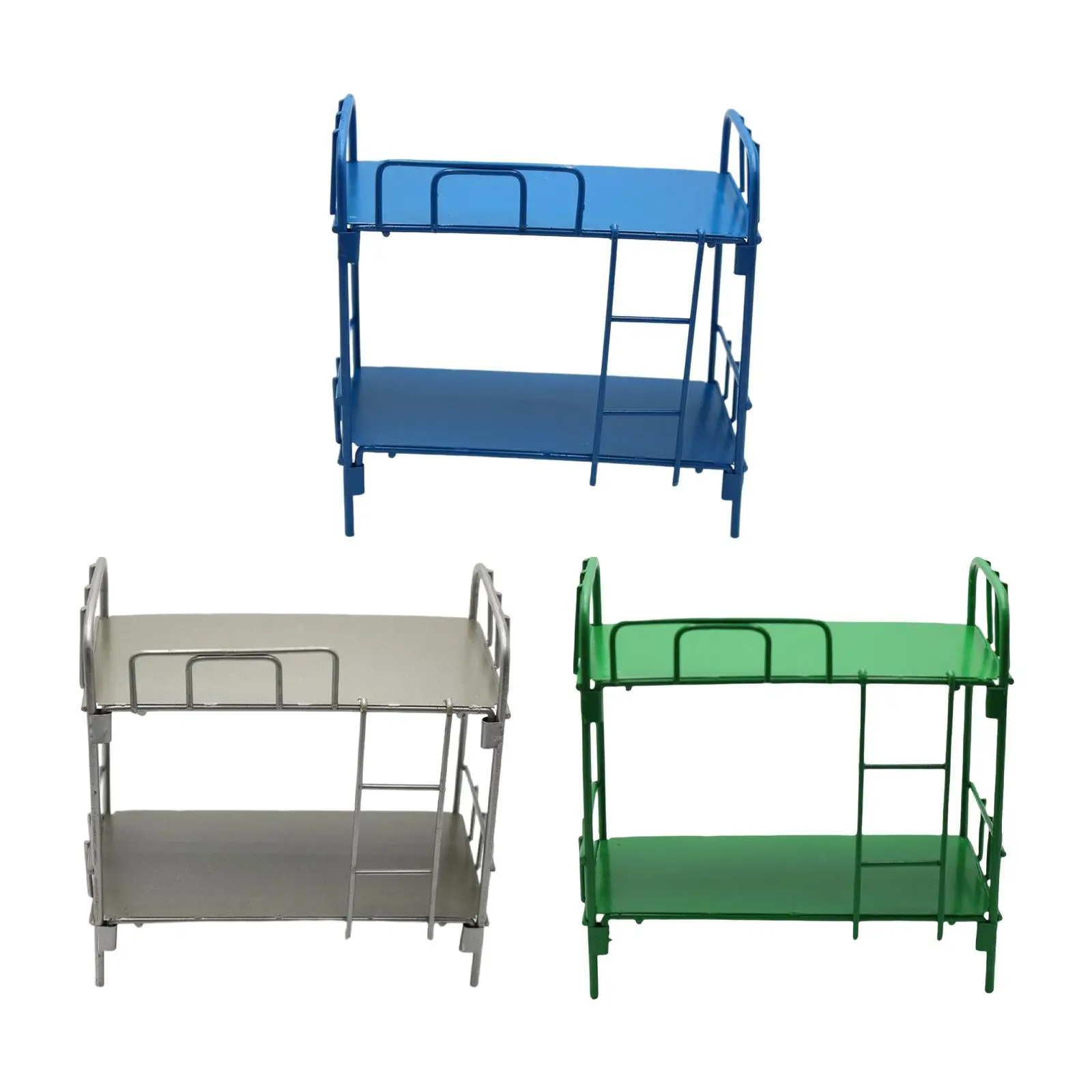 Doll Bunk Bed Miniature Furniture Ornaments Doll Double Bed Miniature Dolls bed for Supplies Furnishings Accessories