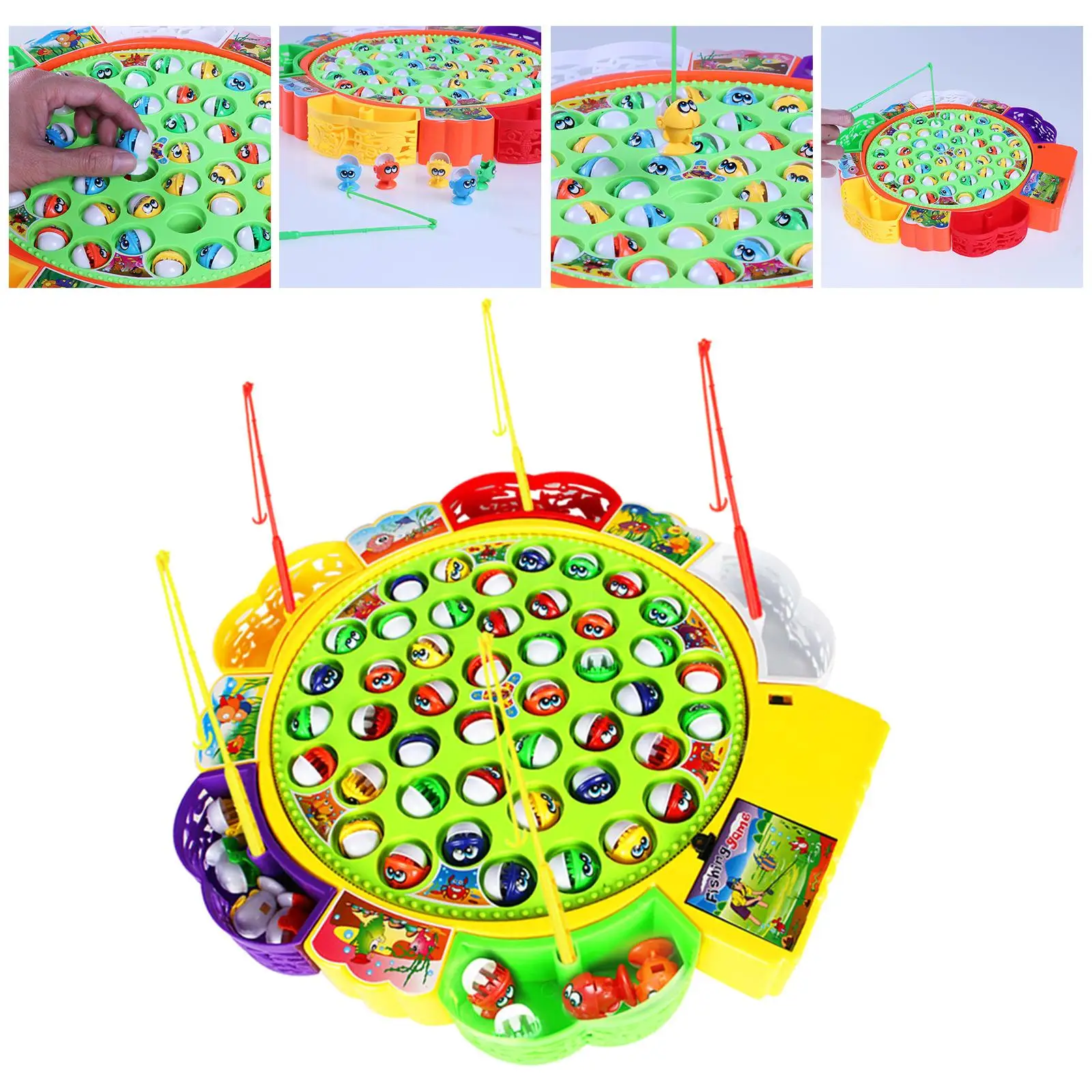 Fun Fishing  Electronic Rotating Board 45 Fishes Girls Kids Gift Toy