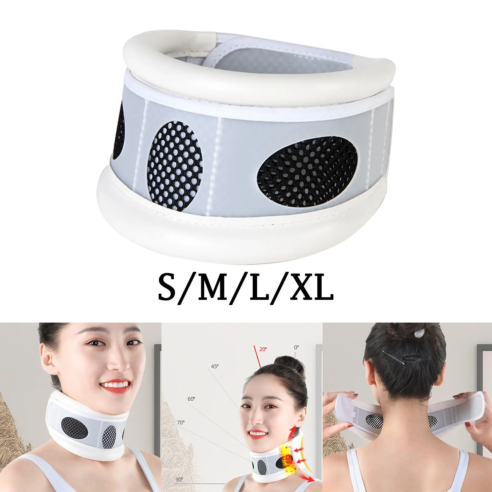 Cervical Neck Traction Device Decompression Portable Light Trusted Adjustable Universal Neck Support for Home women