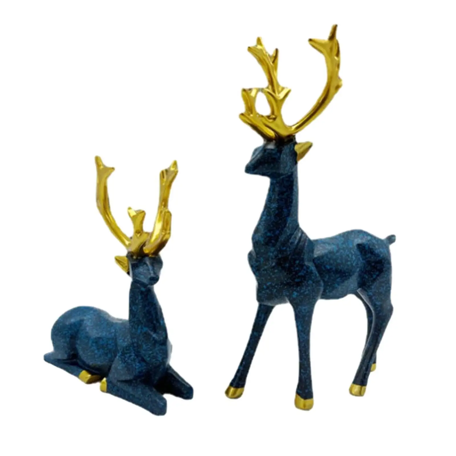 Deer Statue Decoration Animal Statue Crafts Art European Style Ornament Forest Sitting Standing Deer Statues for Living Room