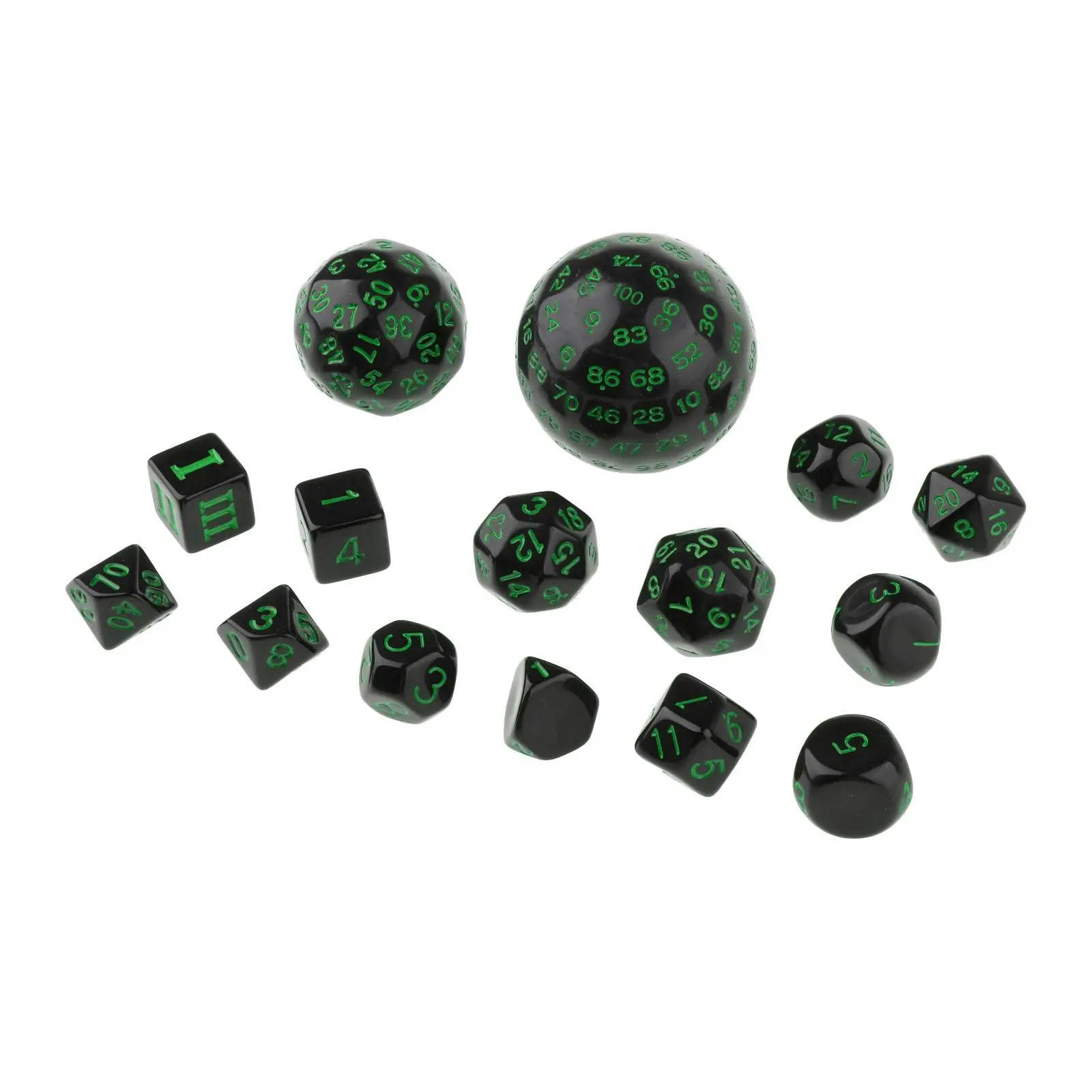 15 PCS Multi-sided Digital Dice for Role Play Table
