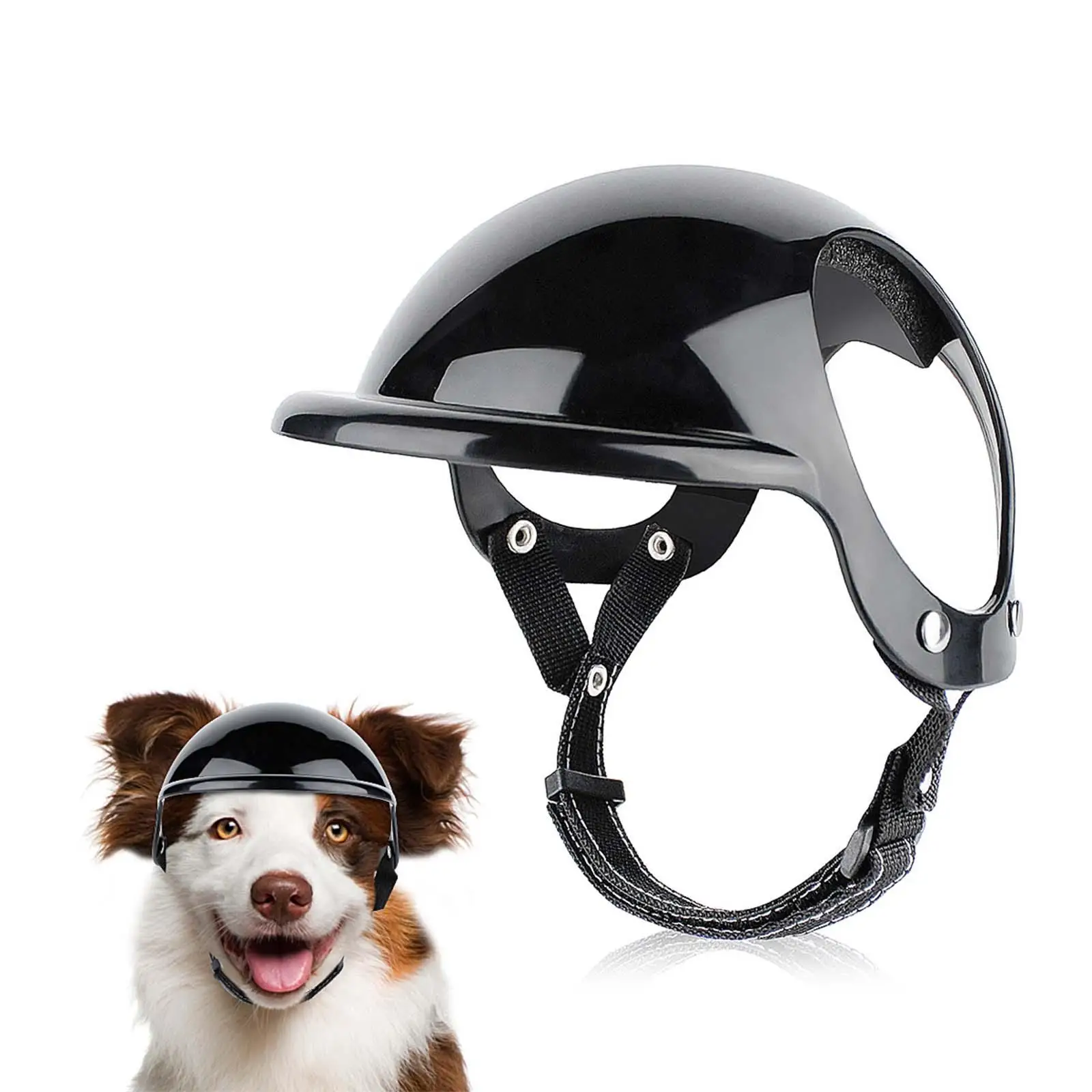dog Helmet Photo Props Hat Supplies Puppy Party Adjustable Accessories for Motorcycle Cats Walking Riding Small Dogs