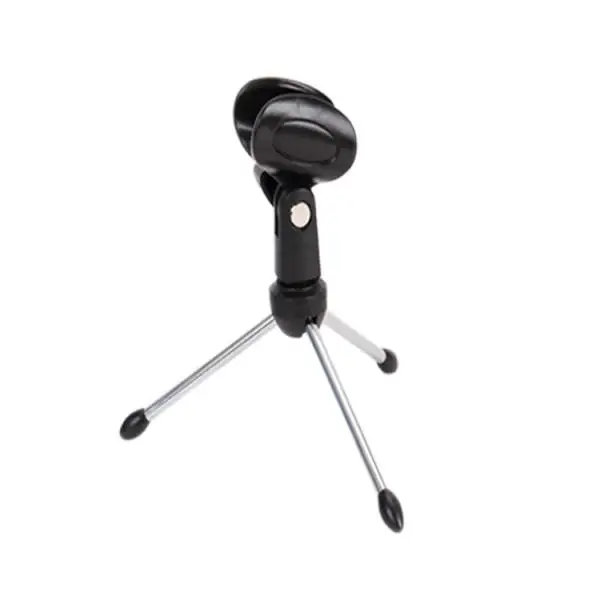 Mini Foldable Desktop Tabletop Tripod Microphone Mic clip and clamp stand Holder