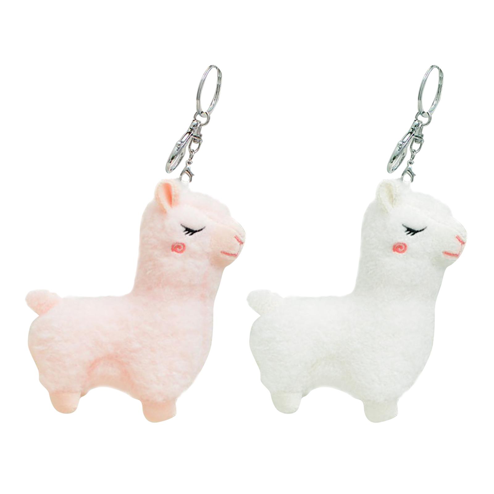 Cute Alpaca Keychain Pendant Soft Animal Doll for Women Bags Decor Women
