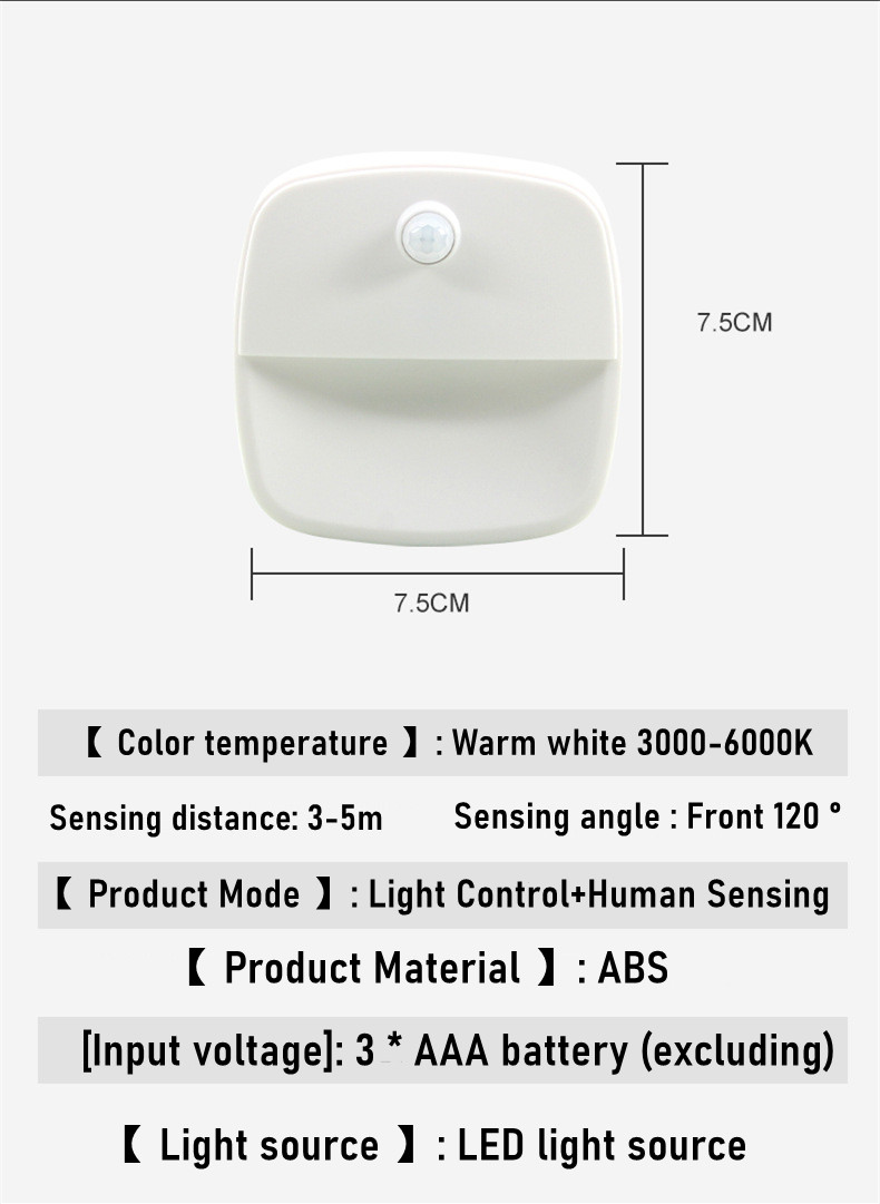 LED Night Light Cabinet Lights Smart Motion Sensor Light Wall Lamp for Home Aisle WC Hallway Stair Kitchen Bedroom Night Lamp