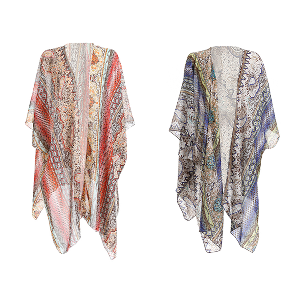 Women’s Chiffon Long Kimono Loose Cardigan Lightweight Breathable Flowy Open Front Tops Women’s Chiffon Long Kimono Loose Cardigan Lightweight Breathable Flowy Open Front Tops