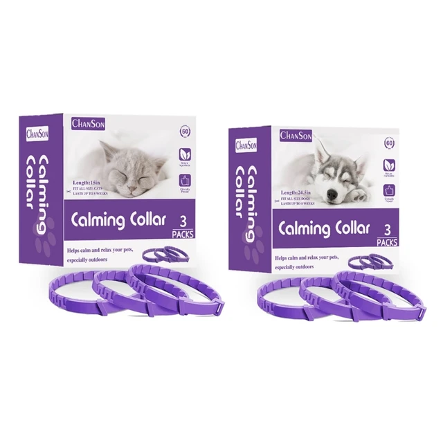 Paquete de 4 collares calmantes para gatos, collar calmante de feromonas  para gatos, collar de feromonas para gatos, collar de feromonas para gatos