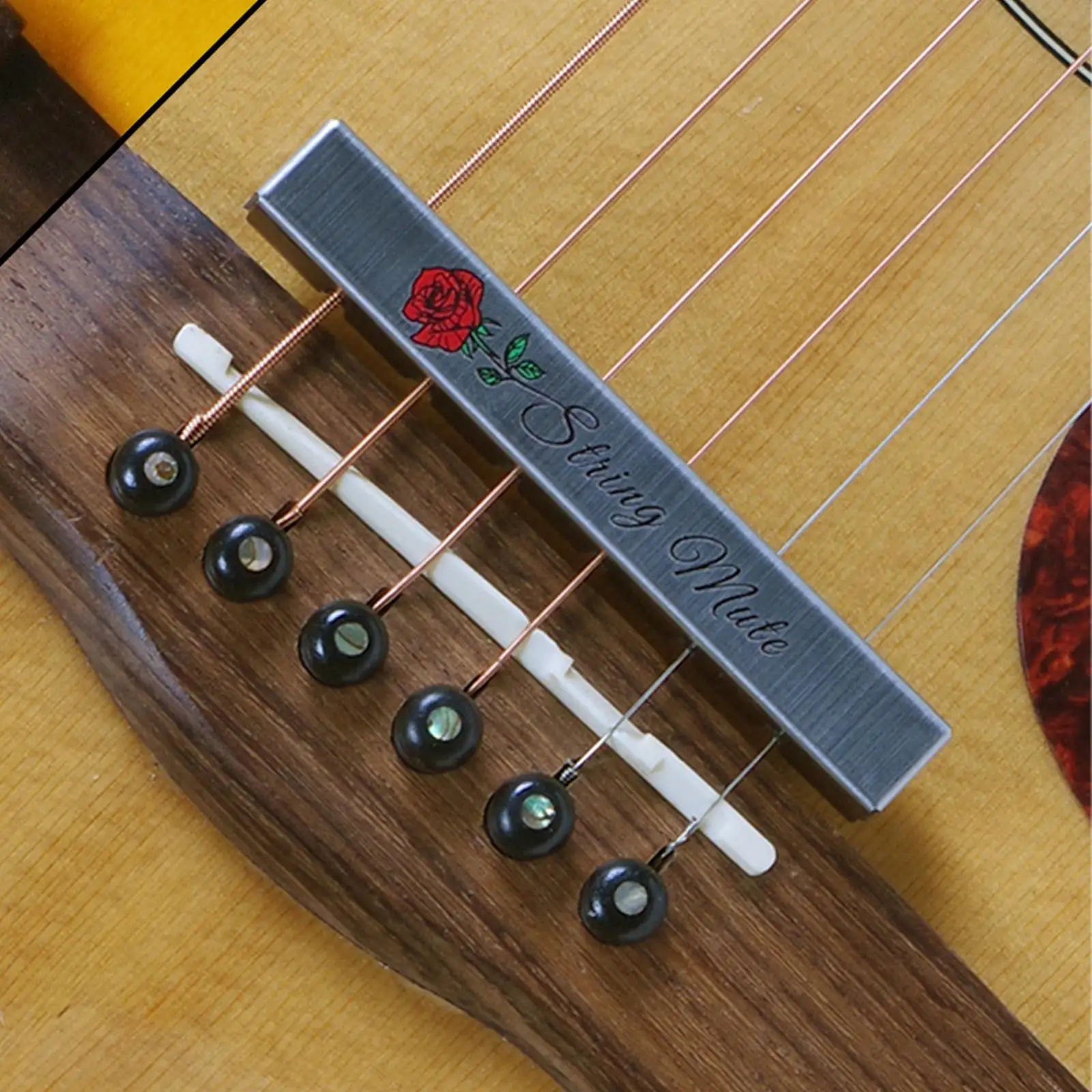  String Dampeners EVA Inner with 6 Guitar Picks Sound Weaken  for Ukulele Electric Bass Parts