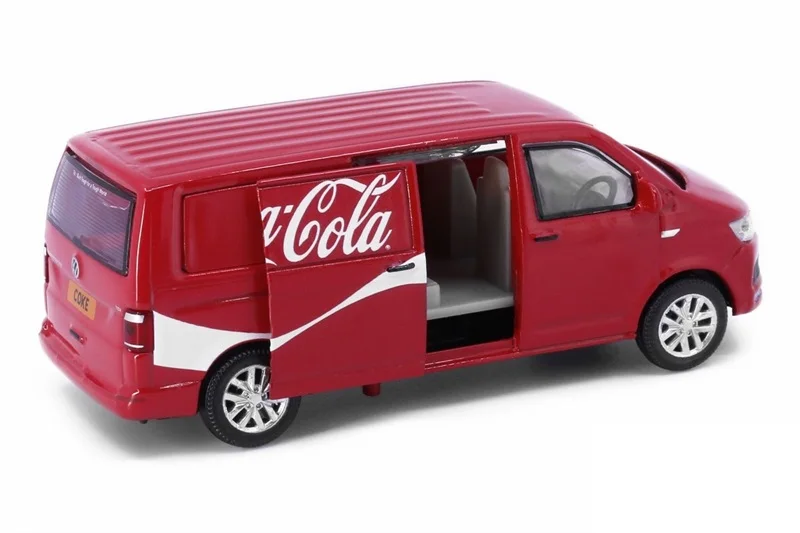 1/43ème Volkswagen T5 fourgon tôlé Coca-Cola Code 3 sur base Cararama 