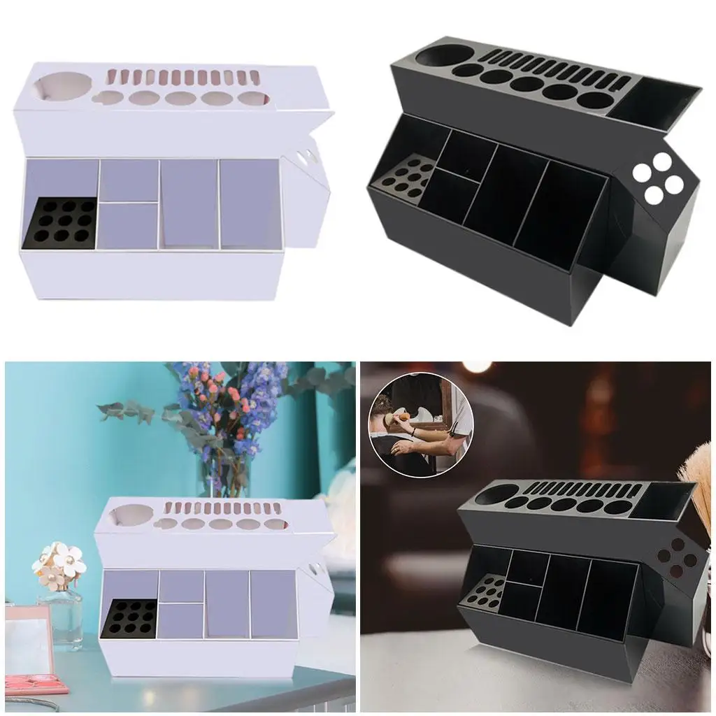 Hairdressing Tool Holder Box Barbershop Storage Case Combs Clips Shears Clipper Hair Scissor Rack Holder for Salon Family