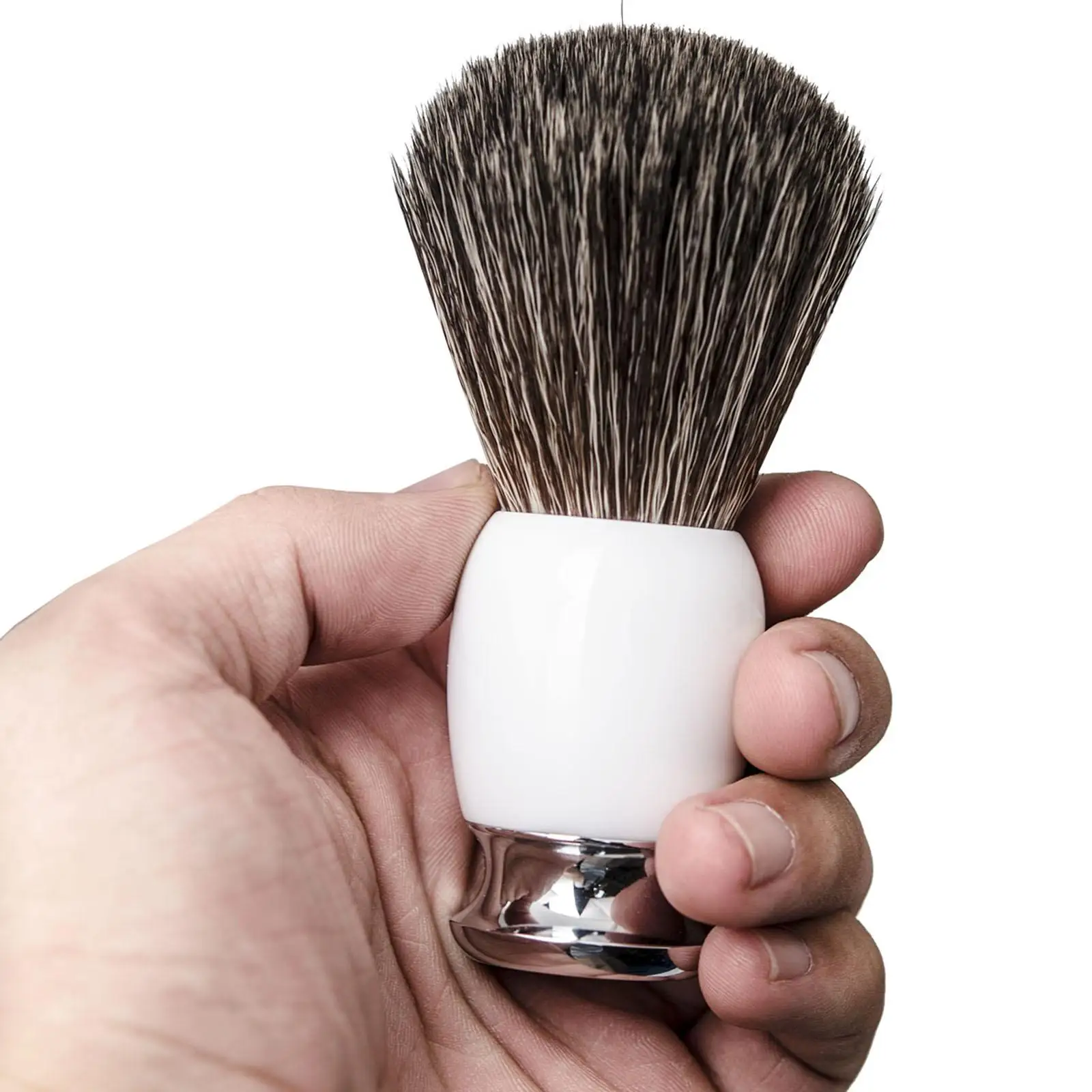 Mens Shaving Brush Beard Brush Extremely Smooth Plush on Skin Shave Accessory Wet Shave Handmade Fast Lather Barber Shave Brush