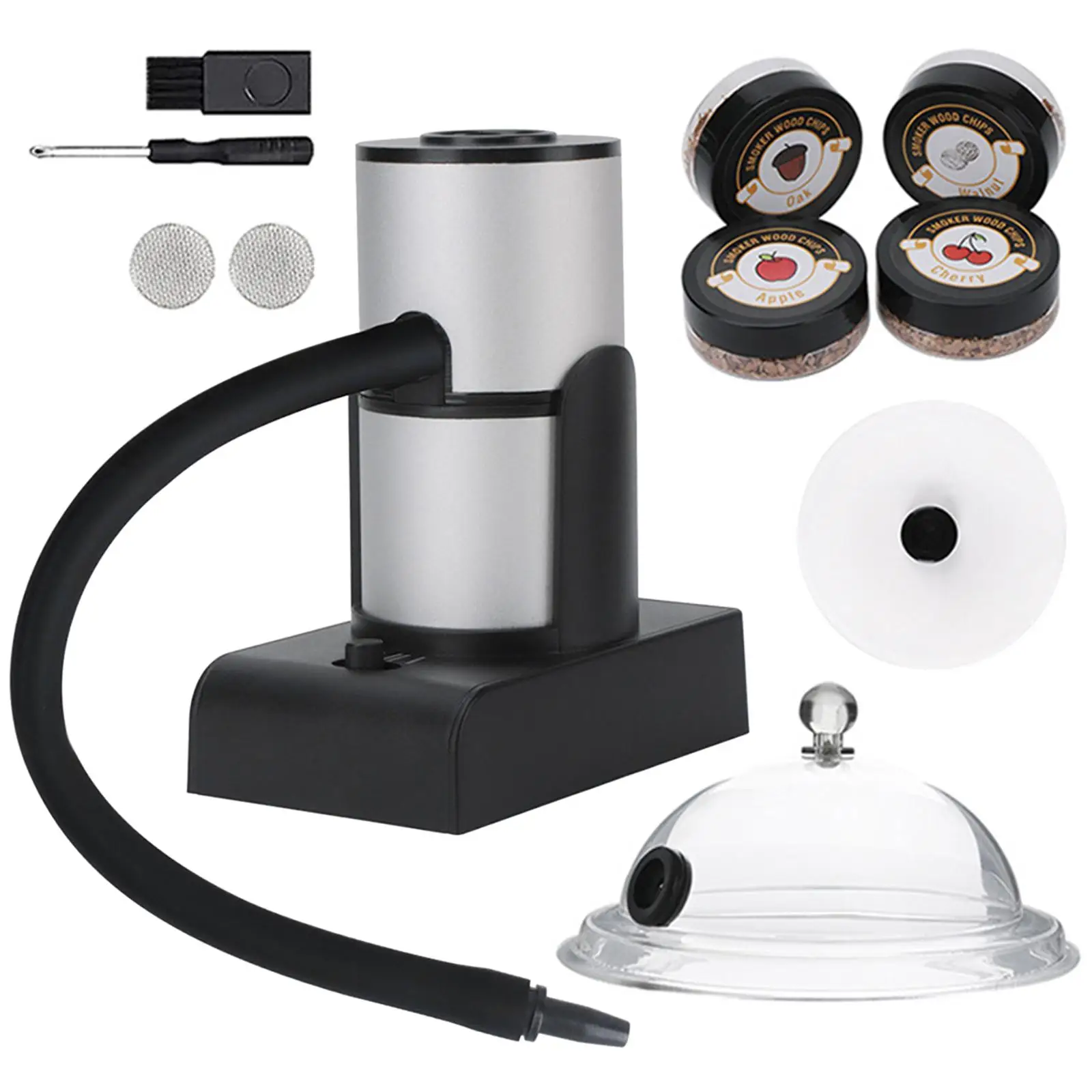 Smoke Infuser Cooking Smoker Kit with Dome Cover Handheld Food Cooking Cocktail Smoker for Grill Outdoor