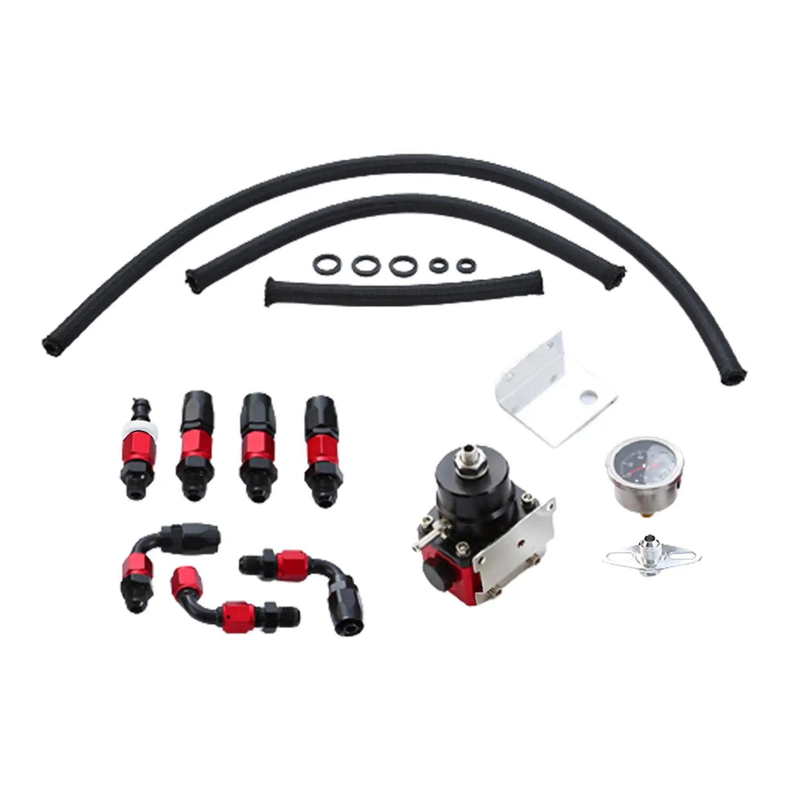Universal Booster Turbocharger Kit Fuel System AN 6 Fitting End Pressure Gauge Meter Adjustable Car Parts Fit for Automotive