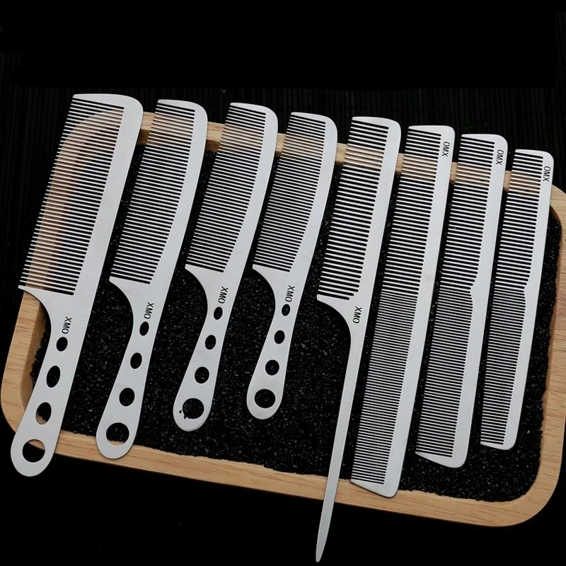 Best of Titanium Steel Comb Professional Salon Hair Hairdressing Anti-static Barbers Comb Ultra Thin Hair Brush For Men Reviews & Tips