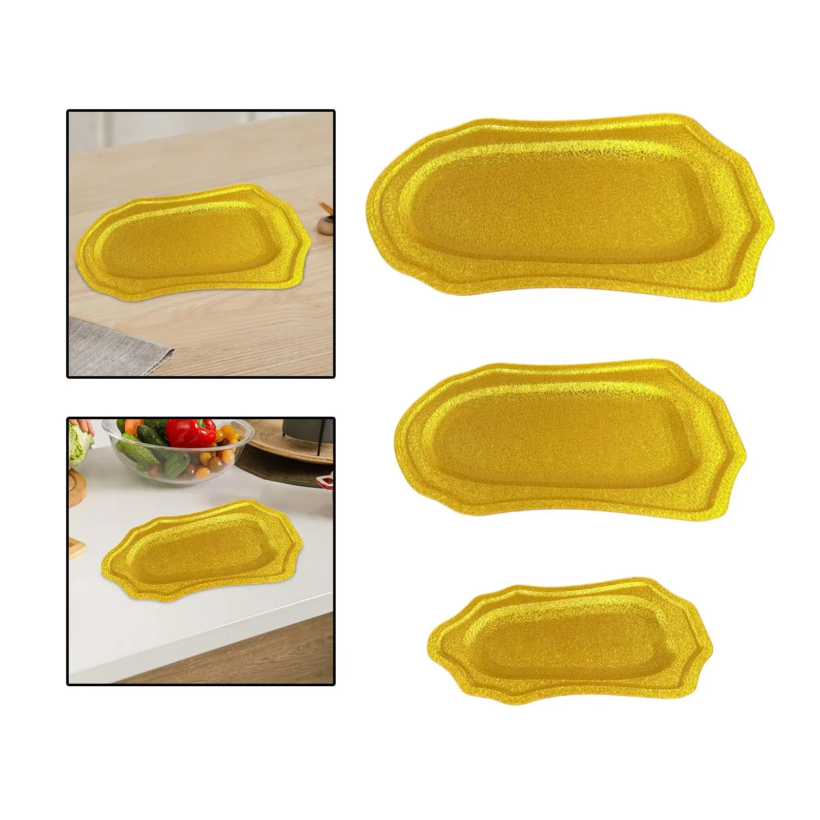 Food Serving Plate Reusable Kitchen Dinnerware Acrylic Plate Serving Tray Dessert Tray for Snack Fruit Appetizer Baking Wedding