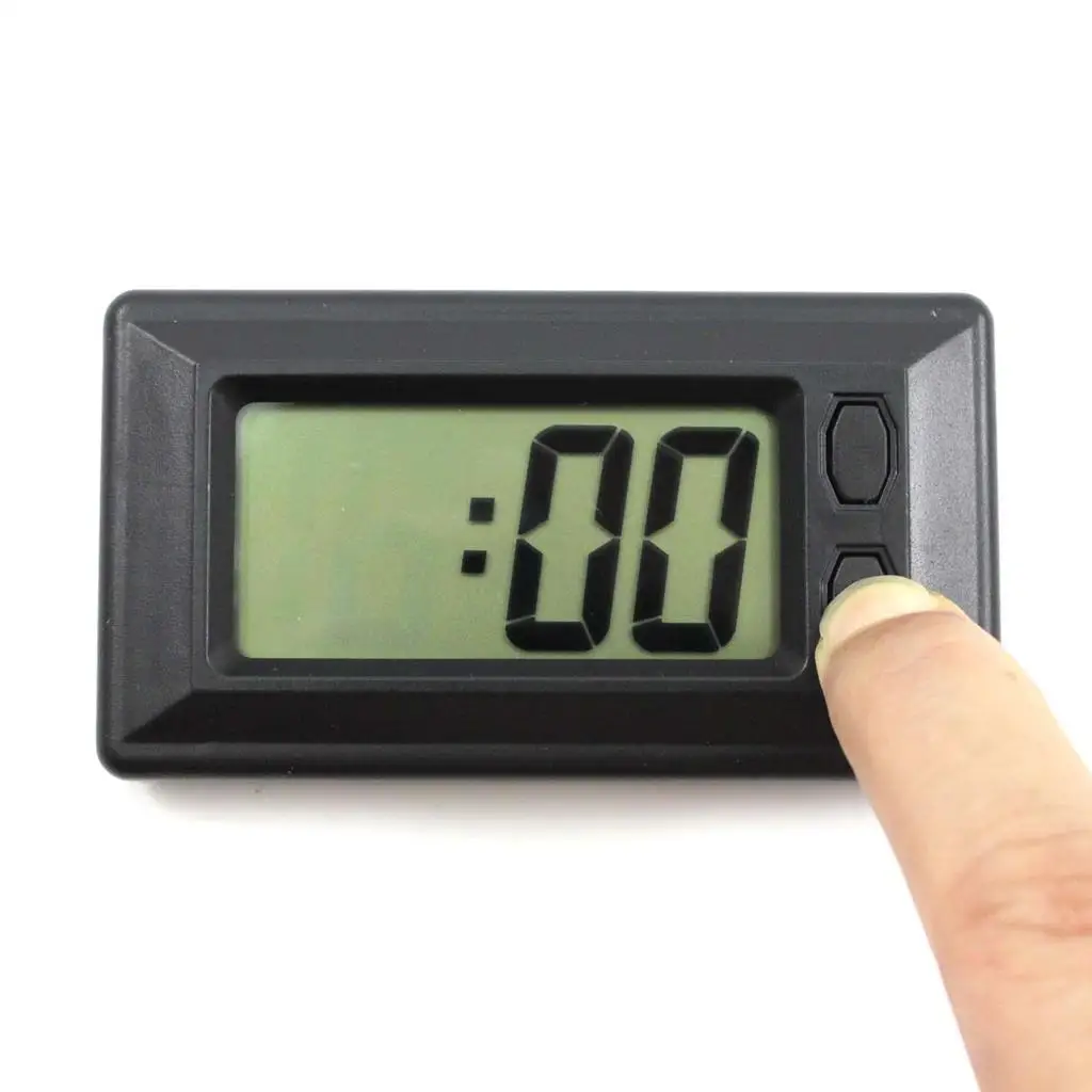 Car Truck Vehicle Dash Home Desk Digital LCD Clock Time Date Smart black with an easy-to-read LCD screen