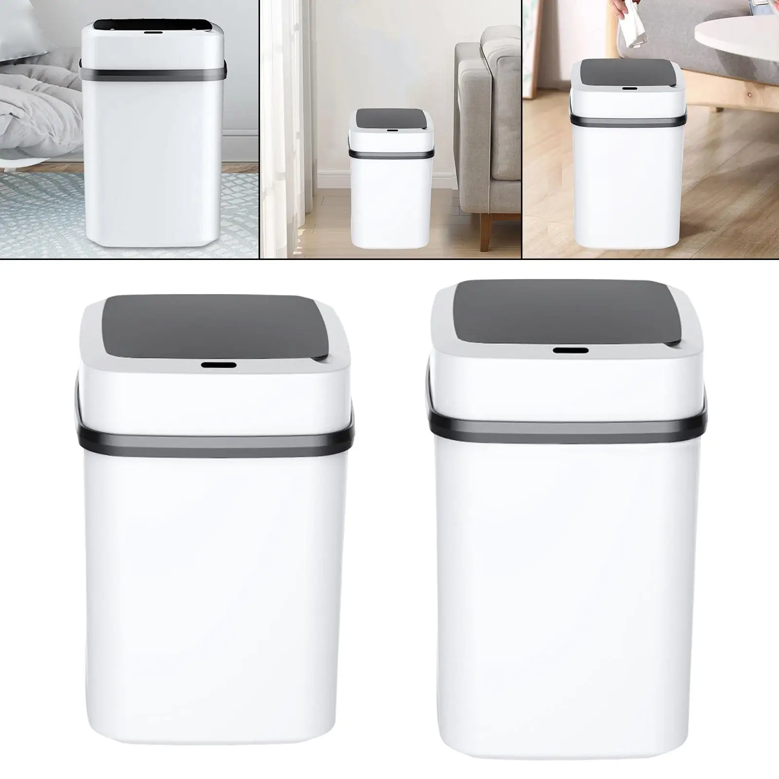 Smart Motion Sensor Trash Bin Recycling Bin Automatic Open Lid Wastebasket Garbage Bin for Hotel RV Office Living Room Home