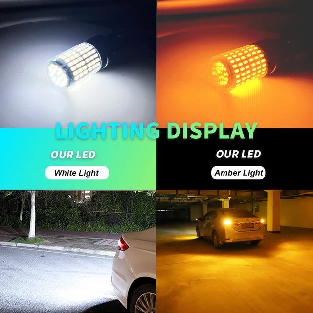 2Pcs Car Light 1156 LED BA15S P21W LED BAU15S PY21W BAY15D 1157 P21/5W –  sd-estore