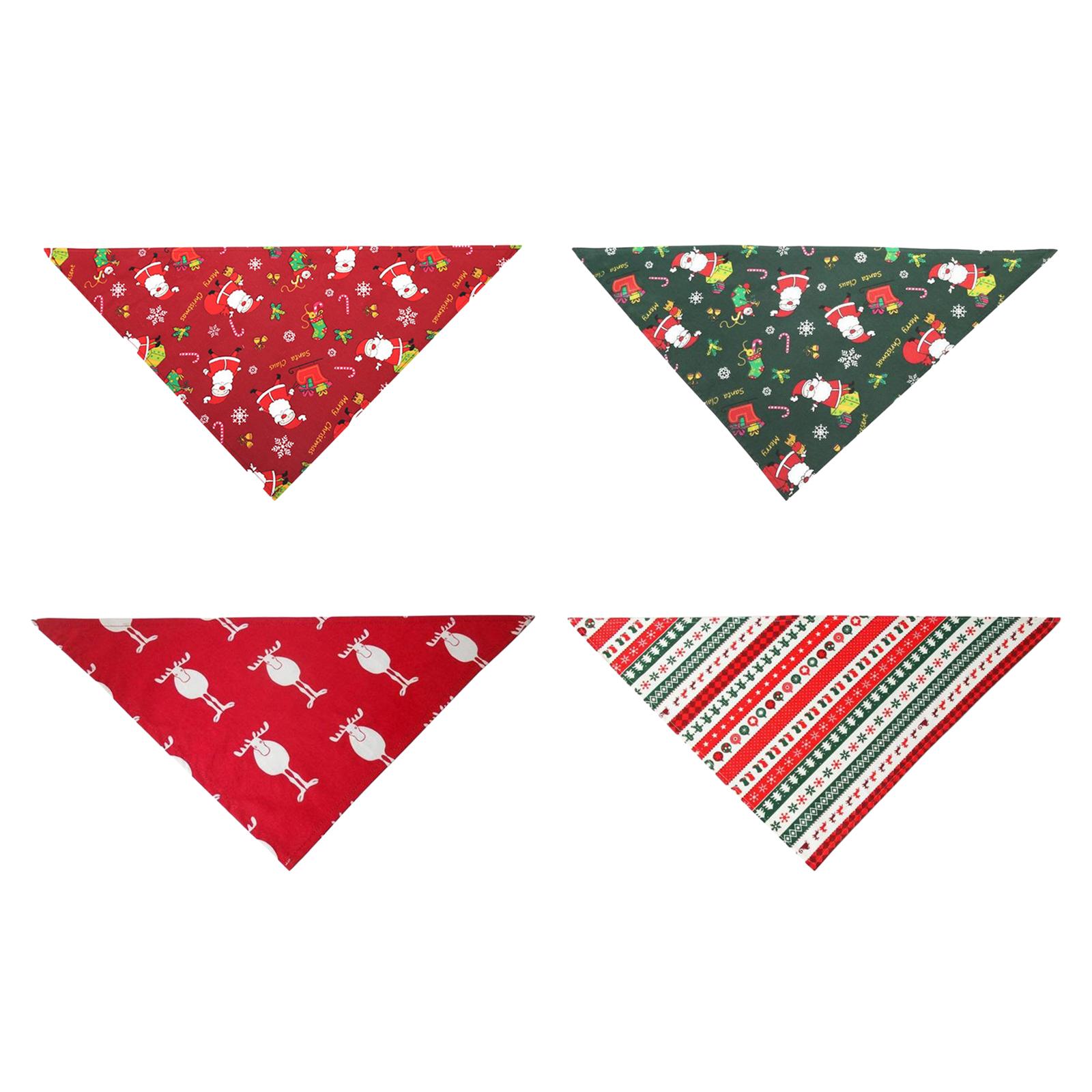 Dog Bandana Breathable Dog Triangle Bibs Scarf for Party New Year Festivals