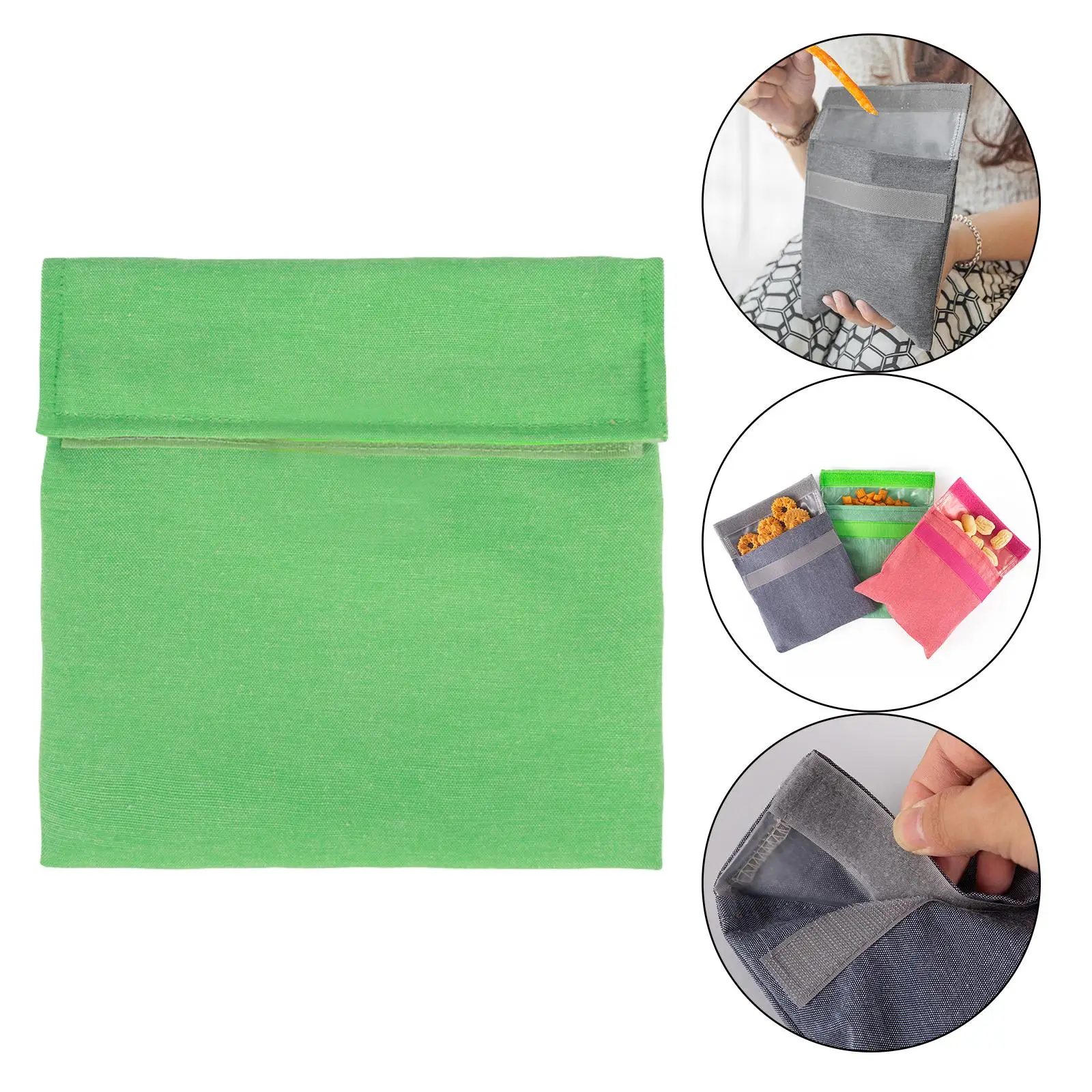 Fabric Container Fruit Storage Pouch Reusable Washable Food Storage Bag snack storage bag Sandwich Bag for Travel School