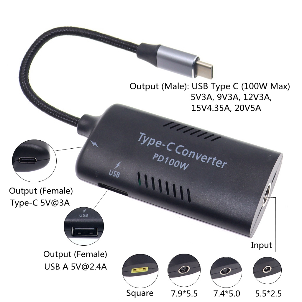 universal usb tipo pd adaptador carregador conversor para lenovo hp asus fêmea para usb tipo adaptador masculino