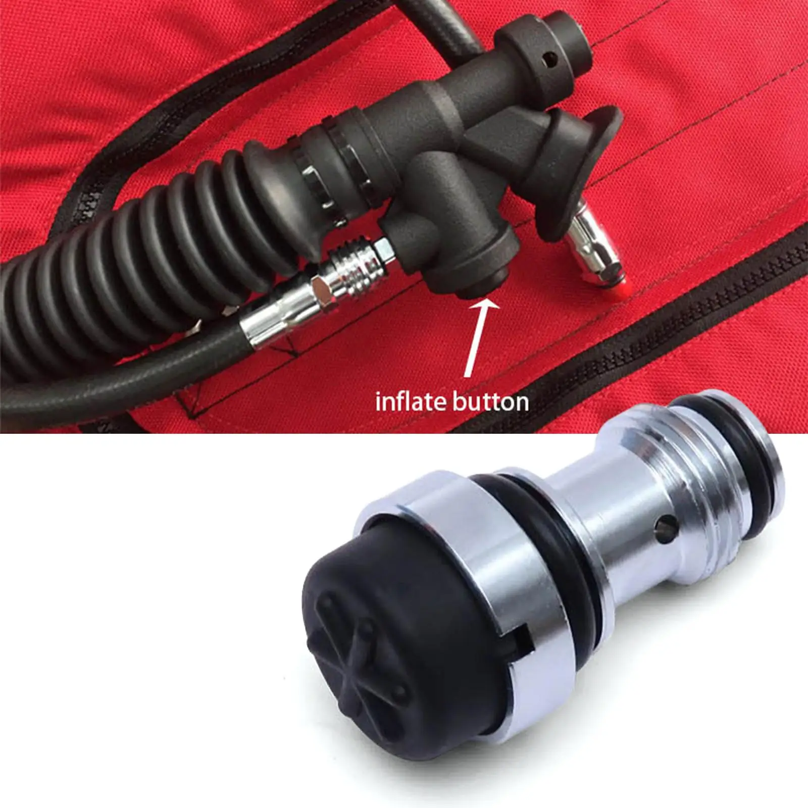 Scuba Diving BCD Inflator Valve Component Oral Power Inflator Replacement
