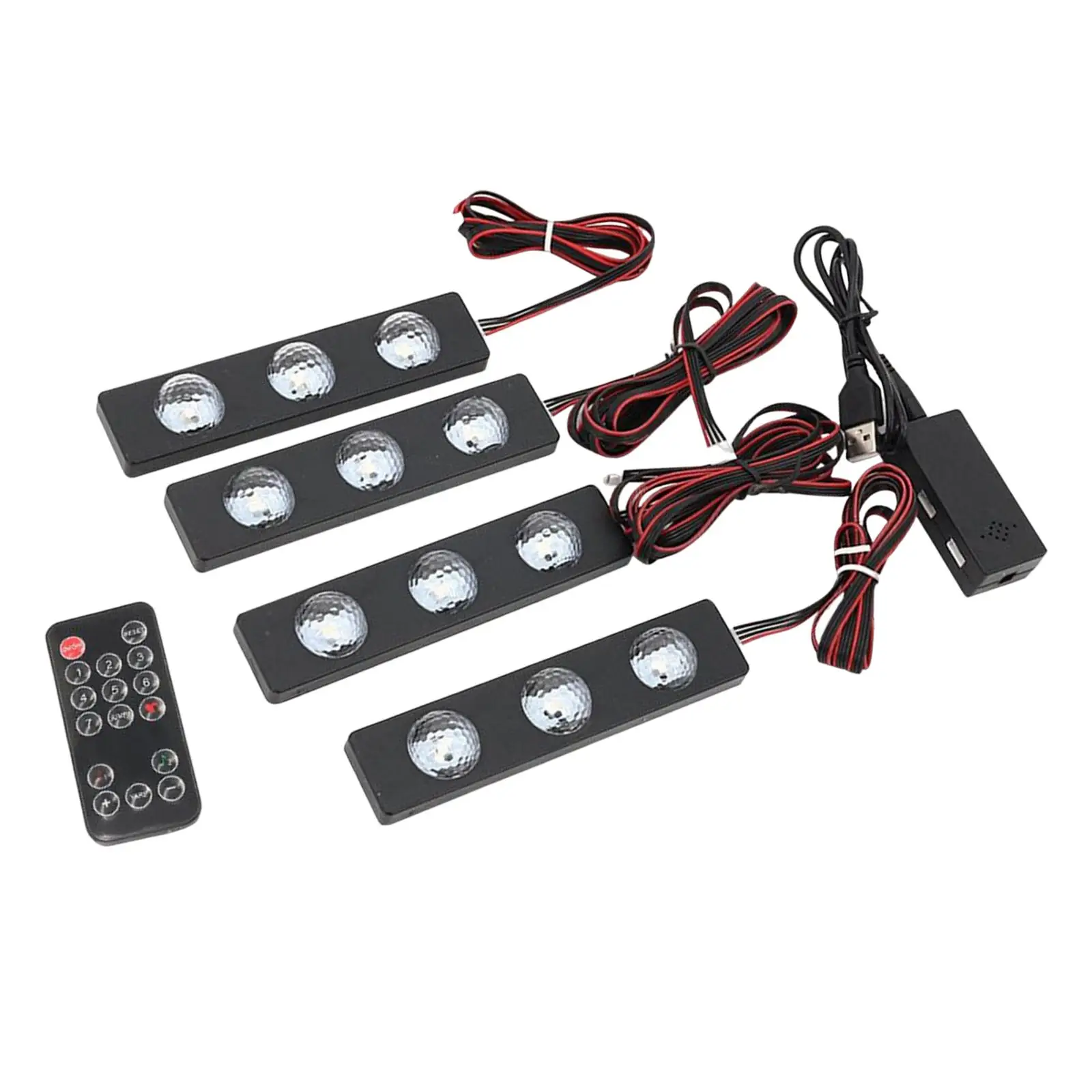 Car Interior Lights 1 Drags 4 12 LED Waterproof for Boats