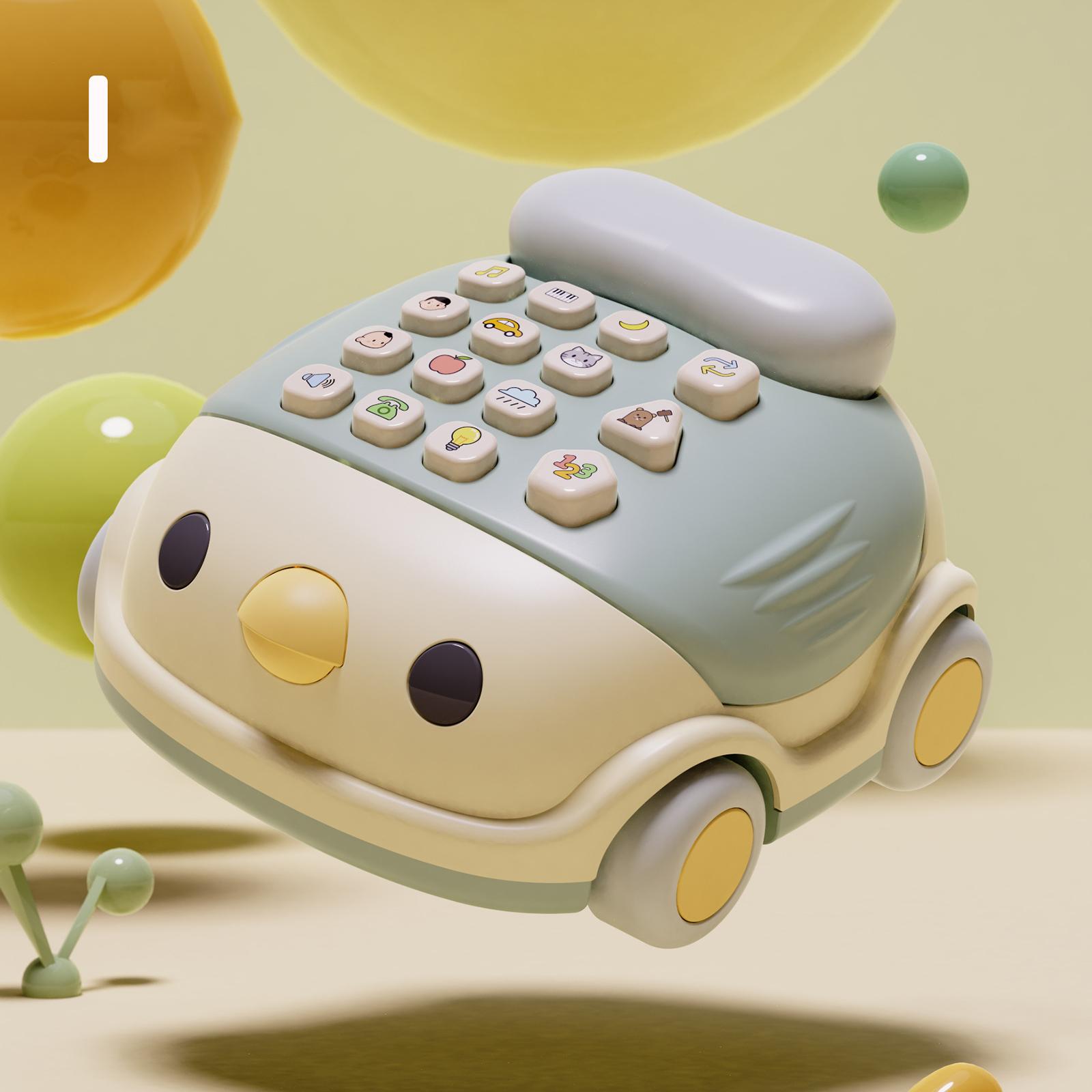 Chicken Telephone Toy Musical Toy Educational 12 Function Development Baby Telephone Toy for Practical Gift Kids Children Infant